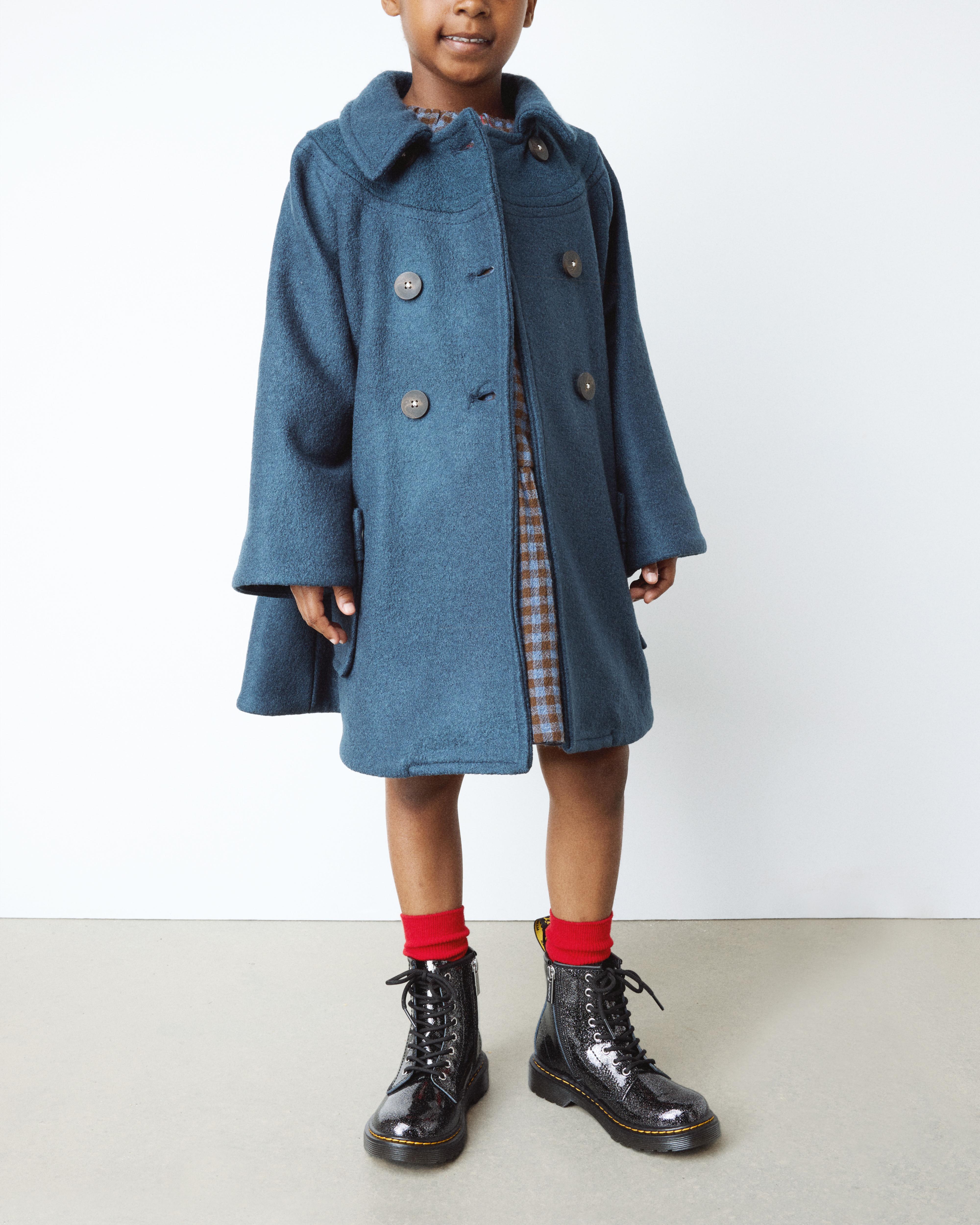 JUNIOR 1460 GLITTER PATENT LEATHER  BOOTS in Black & Silver