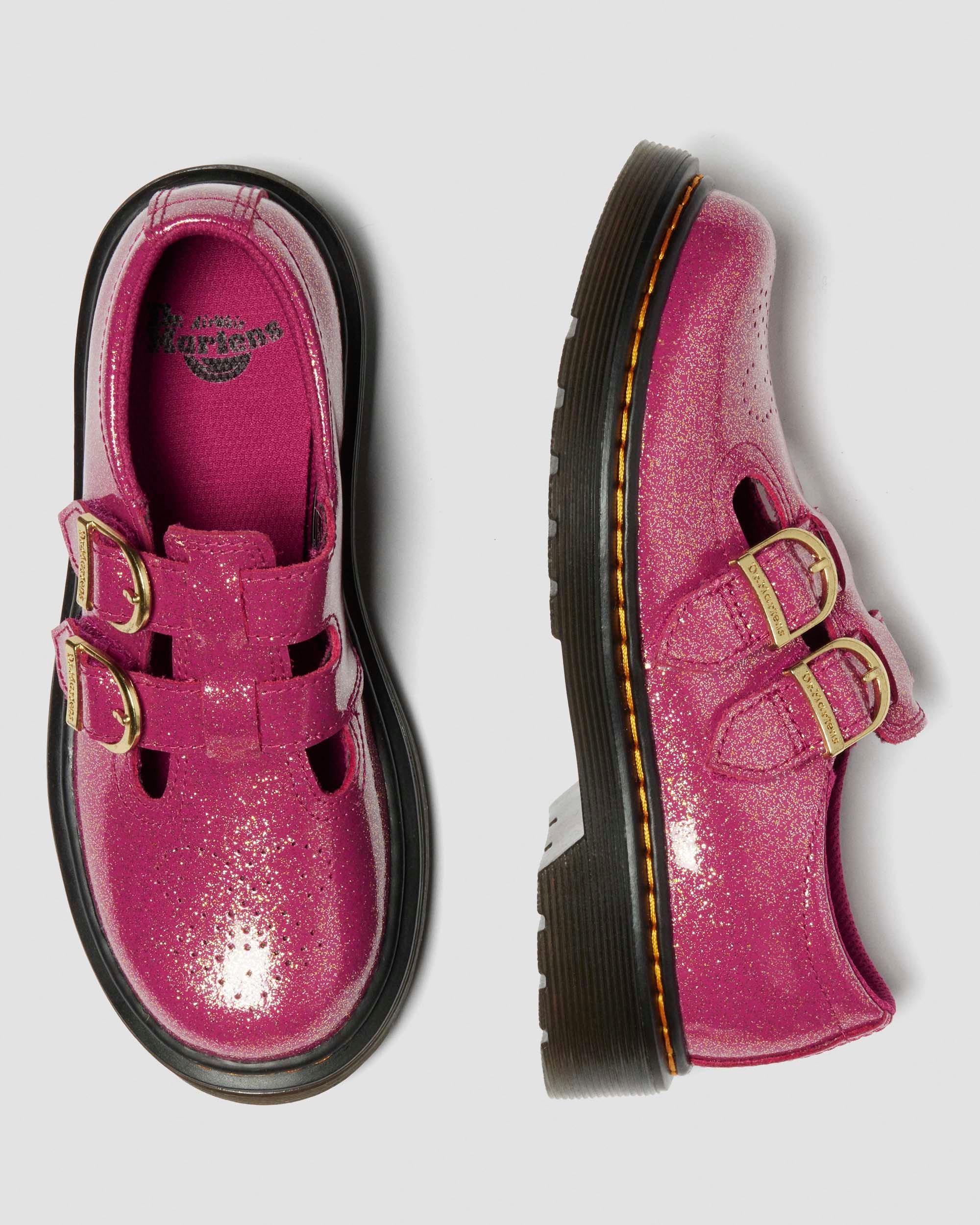 8065 LAKLEREN GLITTER MARY JANE SCHOENEN VOOR KINDEREN in Roze, Zilver & Goud