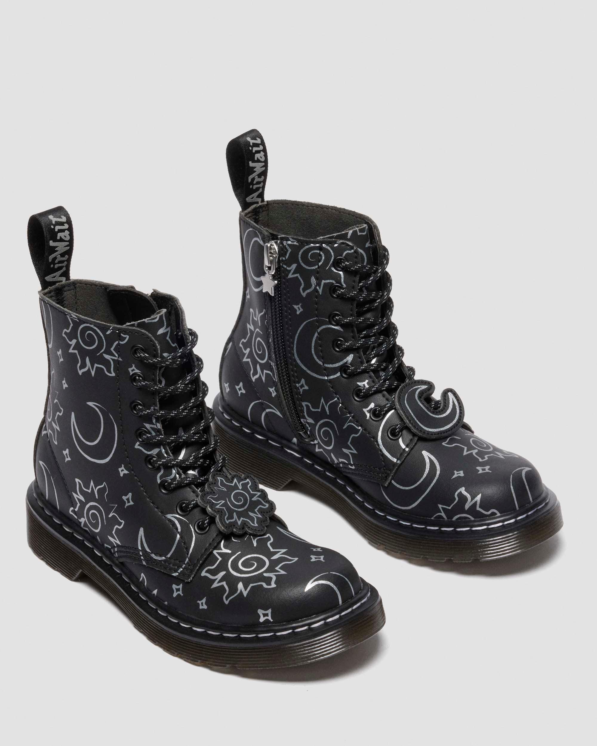 Dr. Martens 1460 Junior Reclaimed Leather Boots In Animal Print