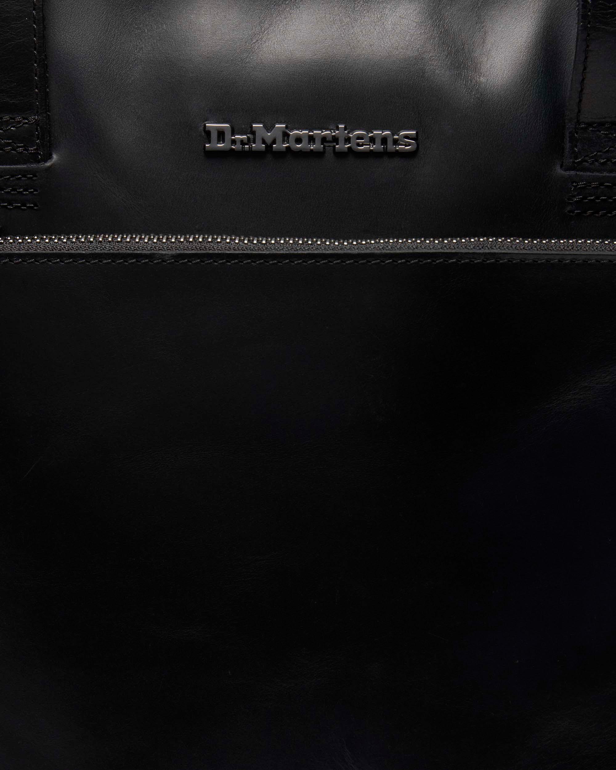 LEATHER TOTE BAG in BLACK