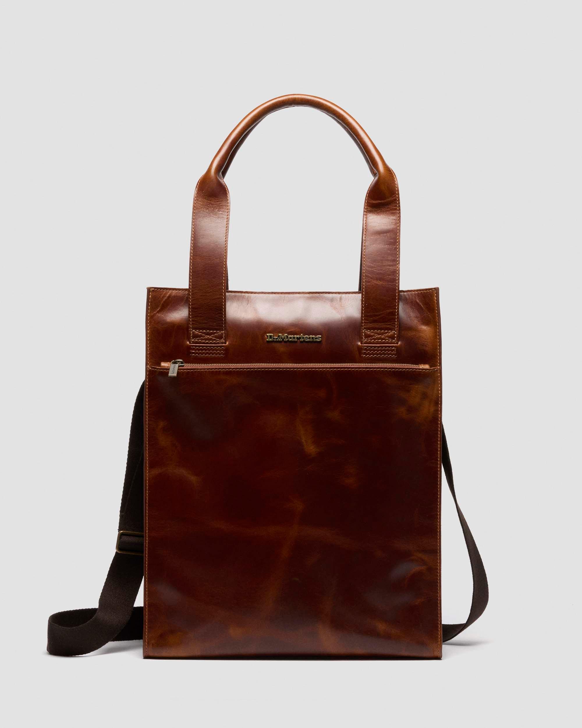 LEATHER TOTE BAG in Tan