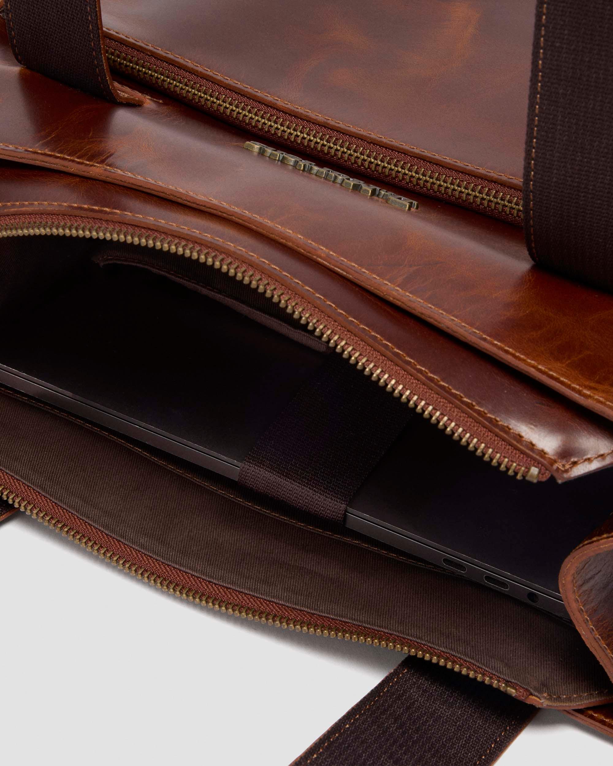 LEATHER TOTE BAG in AMBER TAN