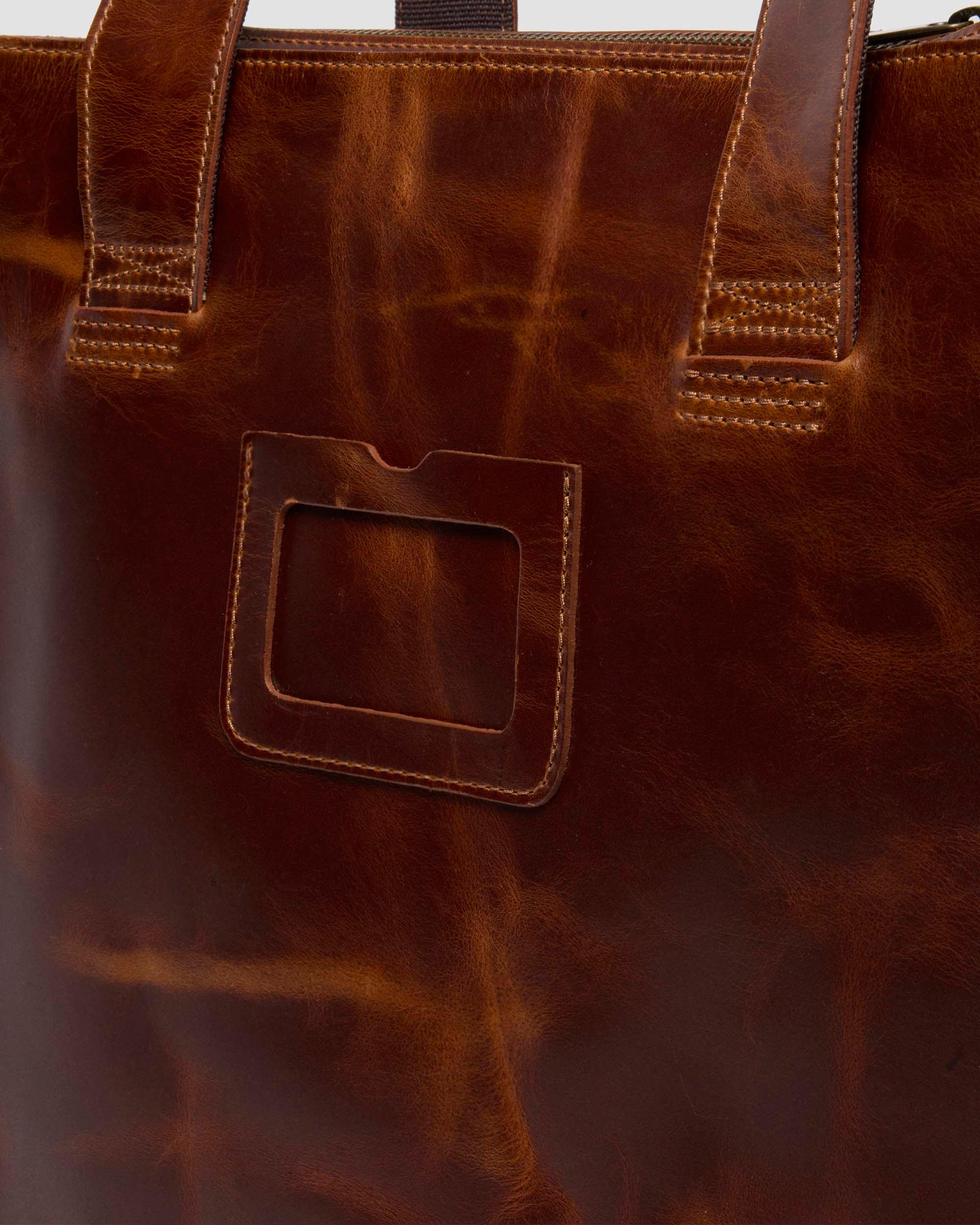 LEATHER TOTE BAG in AMBER TAN