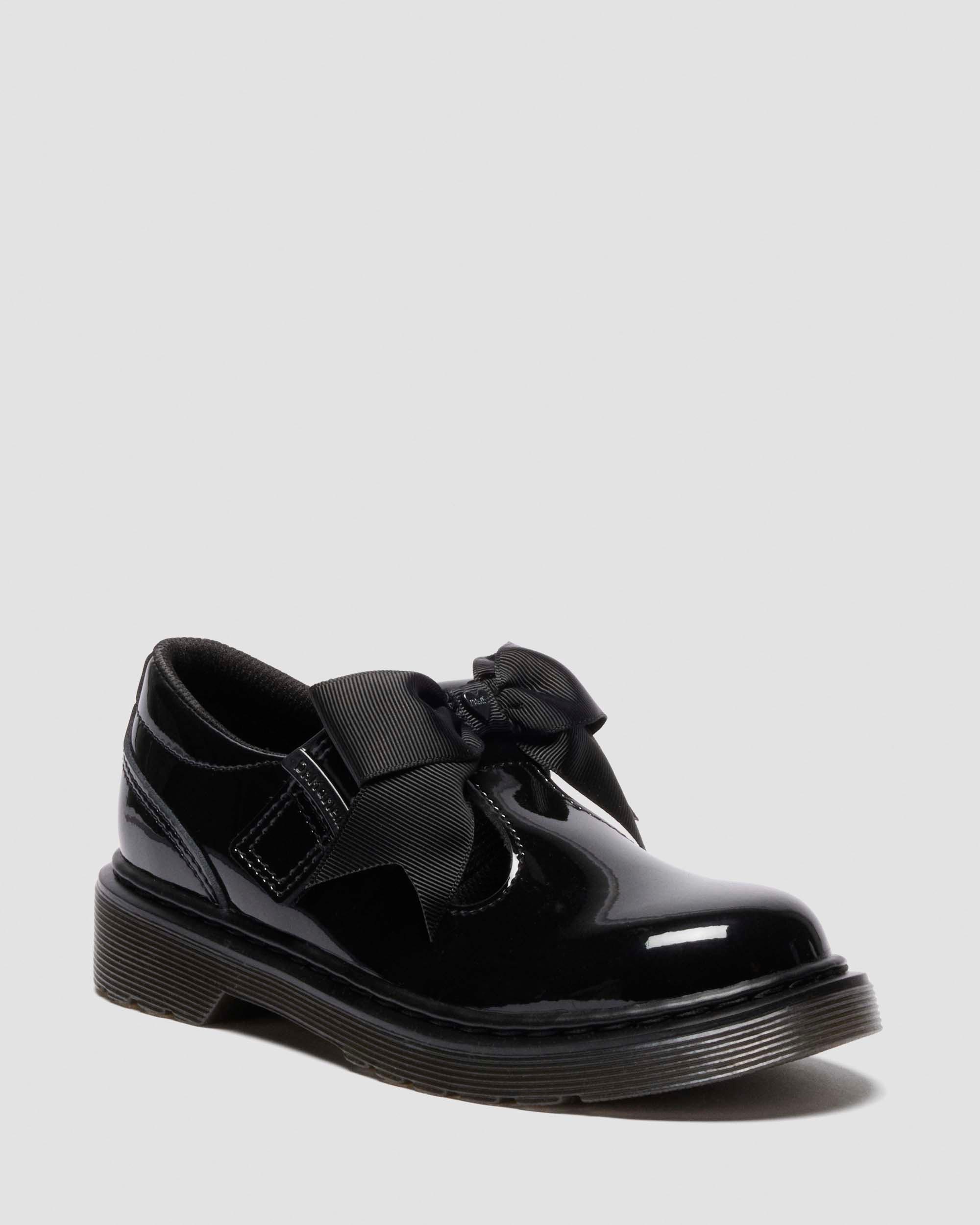 JUNIOR POLLEY II BOW PATENT LEATHER MARY JANE SHOES in Black