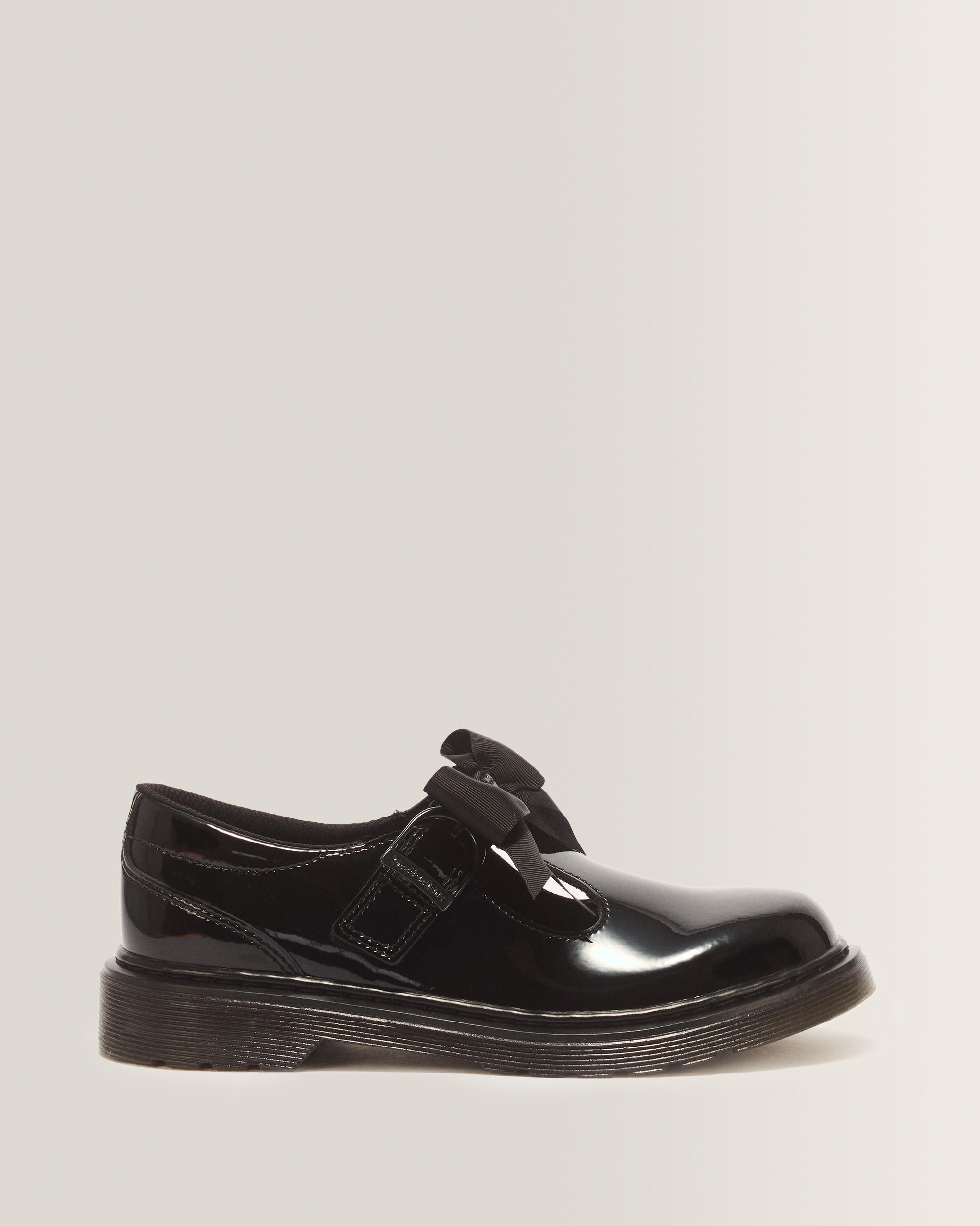 Dr. Martens Black Youth Polley Ii Bow Patent Leather Mary Jane Shoes Men's Size 4 