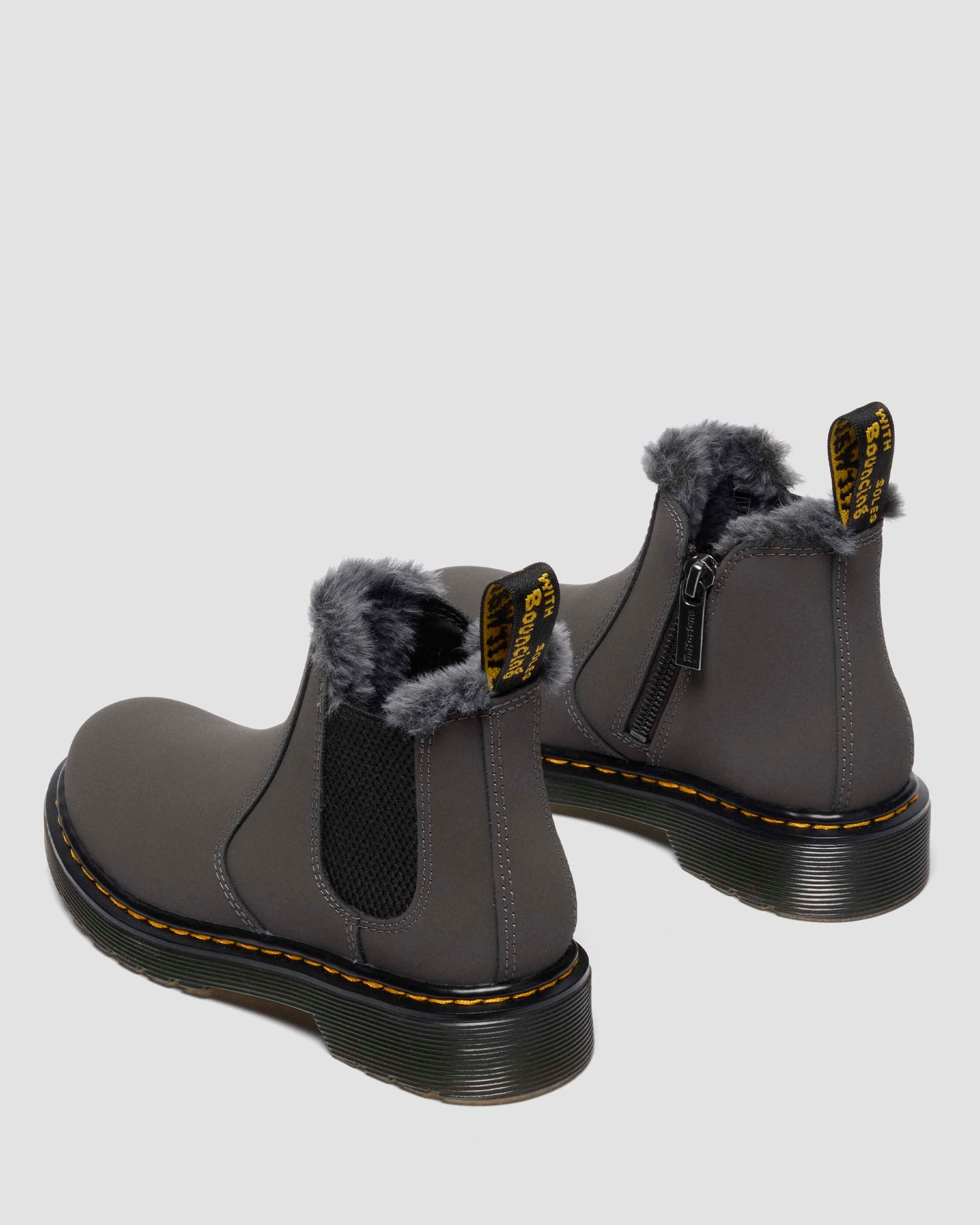 JUNIOR 2976 LEONORE FAUX FUR LINED CHELSEA BOOTS in Grey