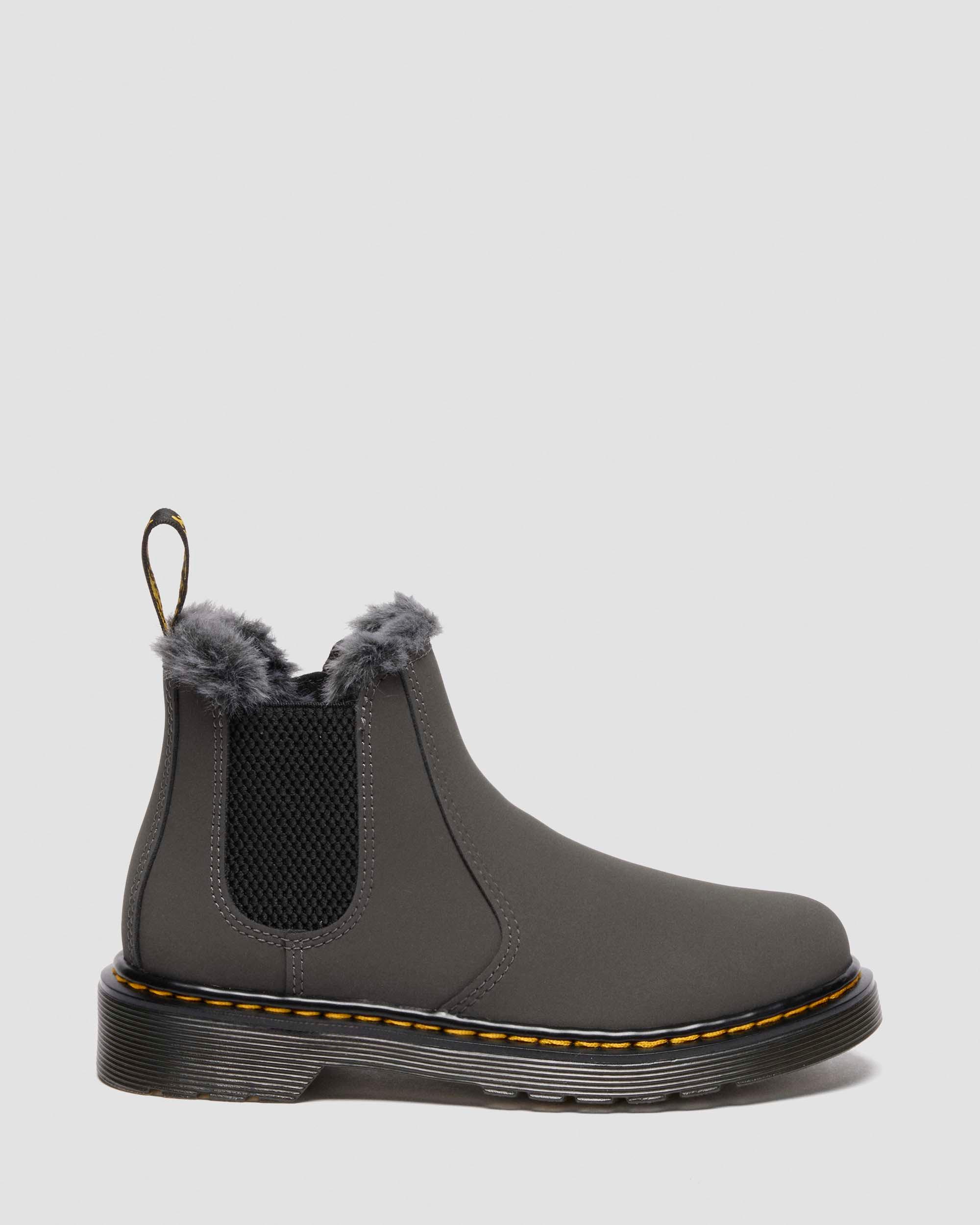 JUNIOR 2976 LEONORE FAUX FUR LINED CHELSEA BOOTS in Grey