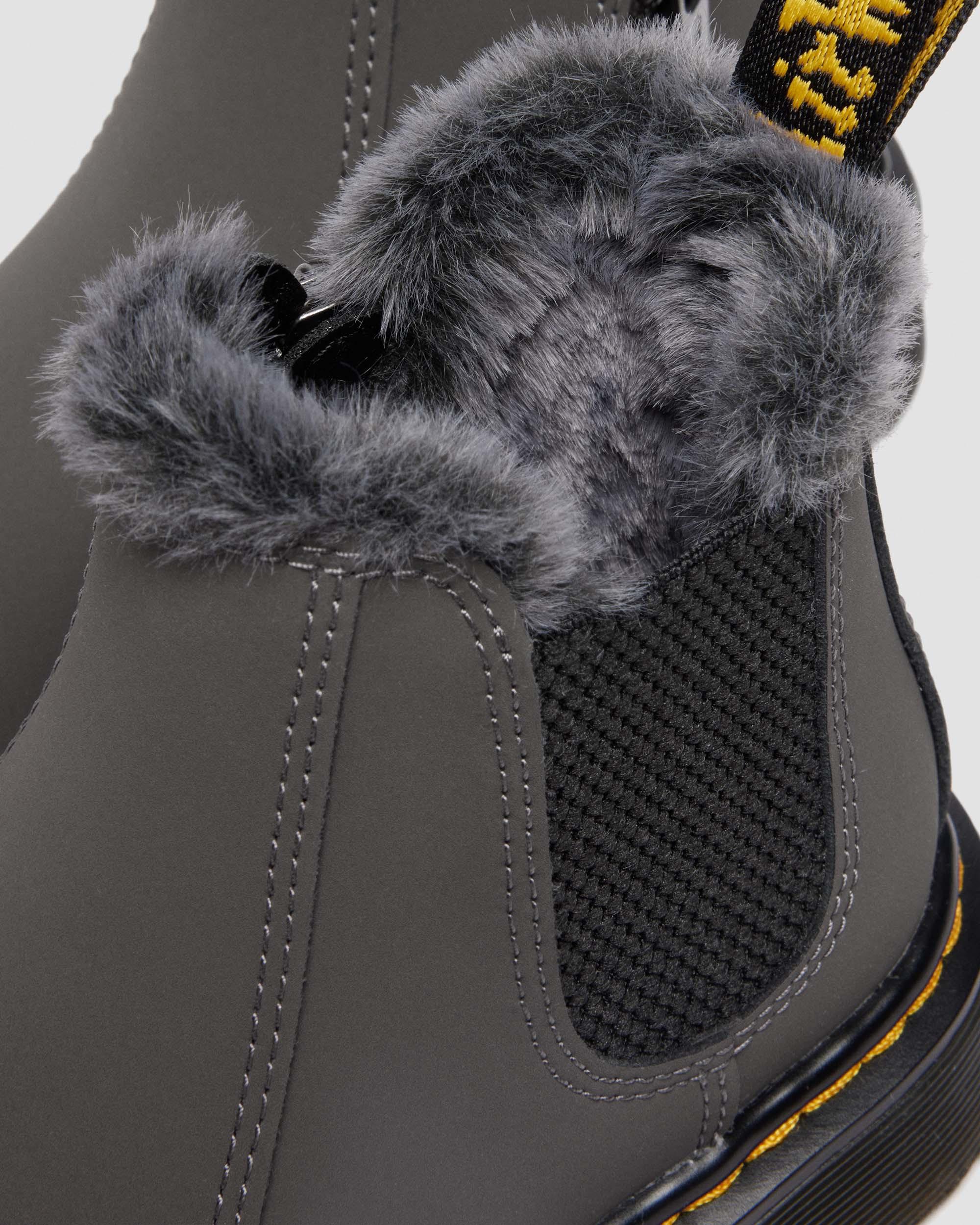 JUNIOR 2976 LEONORE FAUX FUR LINED CHELSEA BOOTS in Grey