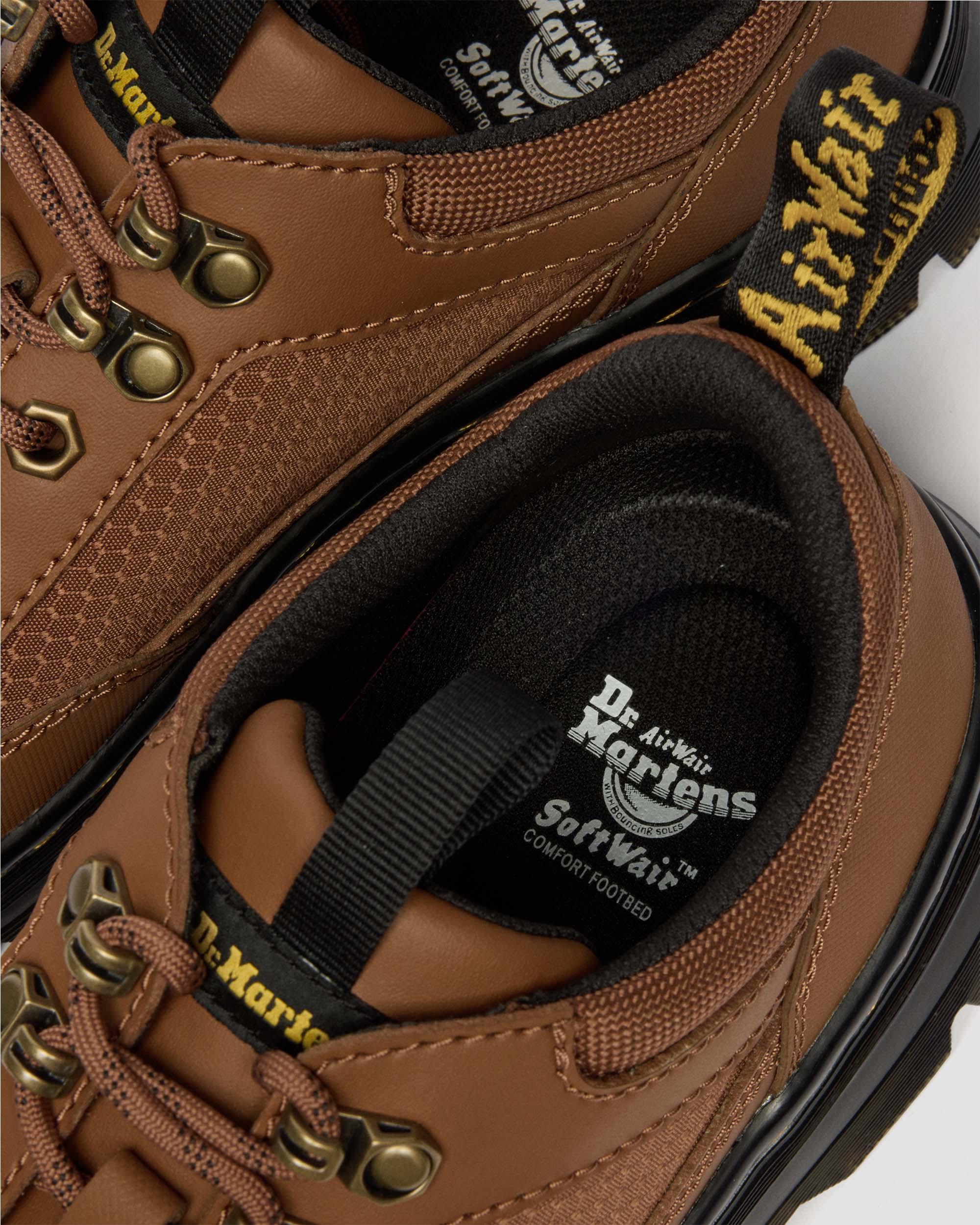 Reeder MK.02 Canvas & Leather Utility Shoes in Sepia Brown | Dr