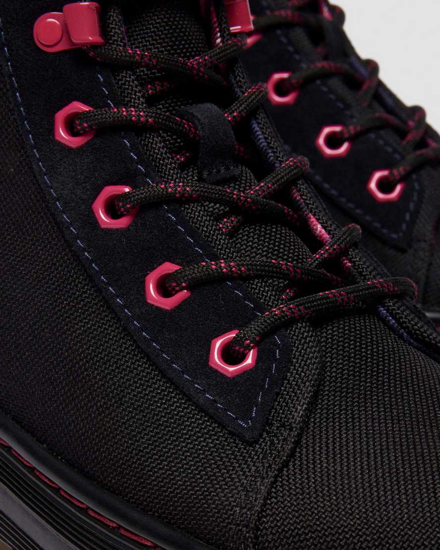 Dr. Martens' Combs W Suede Utility Boots In Black