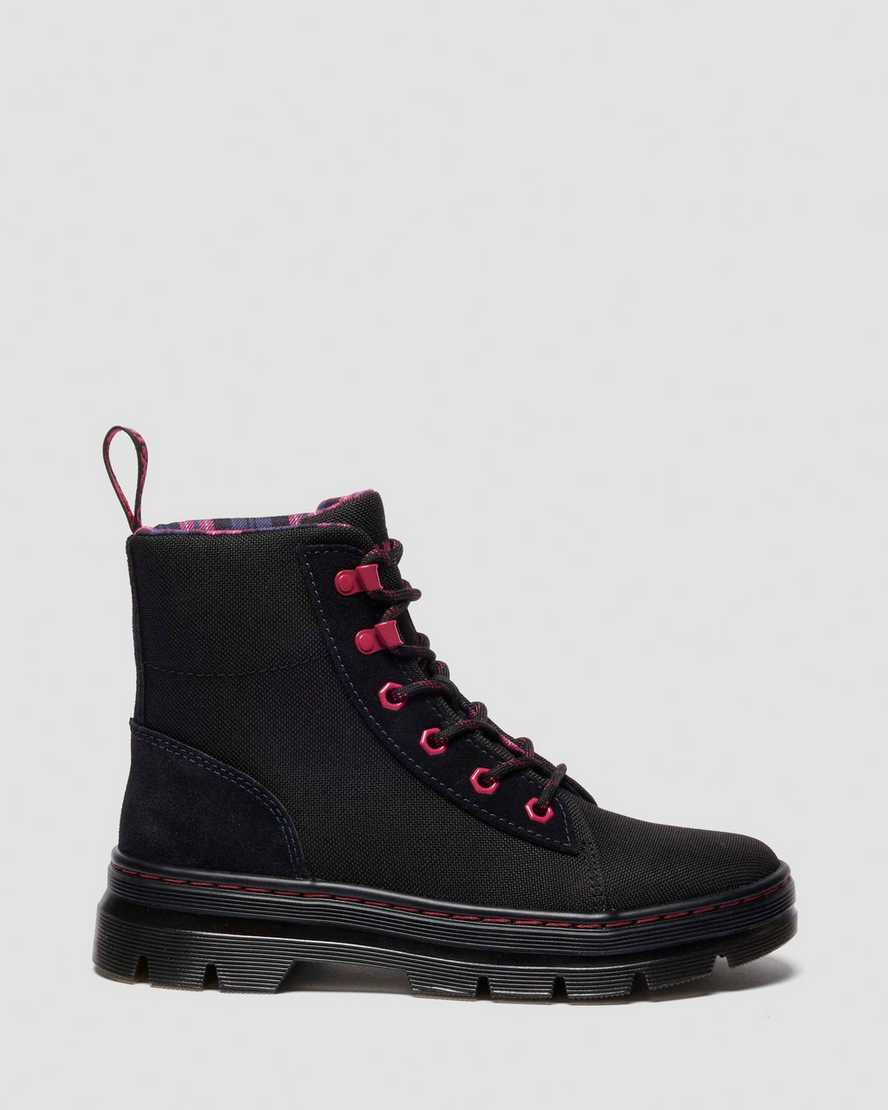Dr. Martens' Combs W Suede Utility Boots In Black