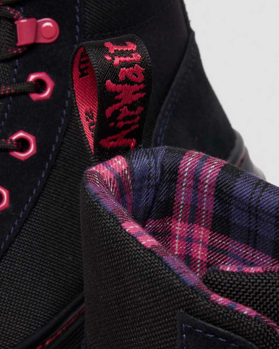 Dr. Martens' Combs W Suede Utility Boots In Black