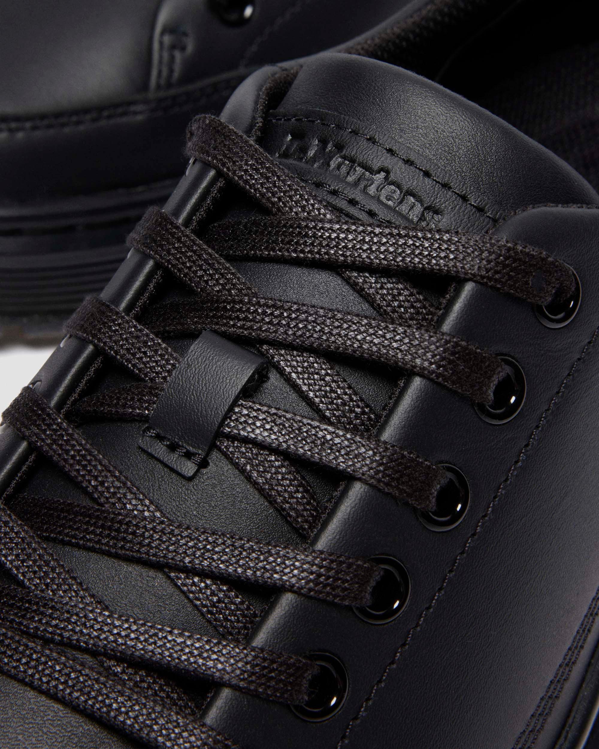 BROOKLINE 6-EYE NAPPA LEATHER SHOES in Black