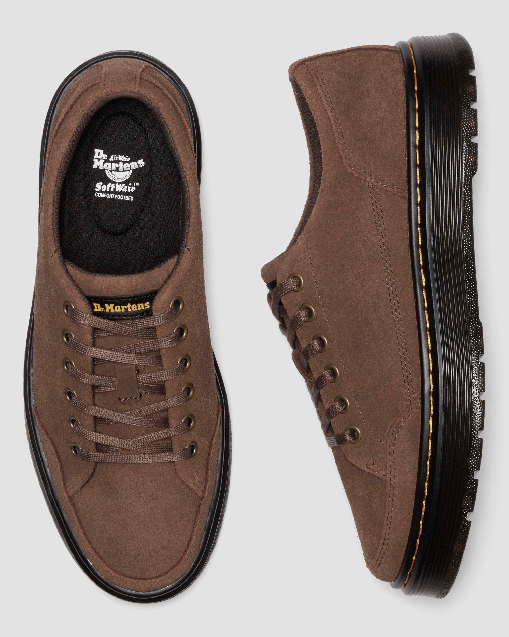 BROOKLINE 6-EYE BRONX SUEDE SHOES in DARK BROWN | Dr. Martens™