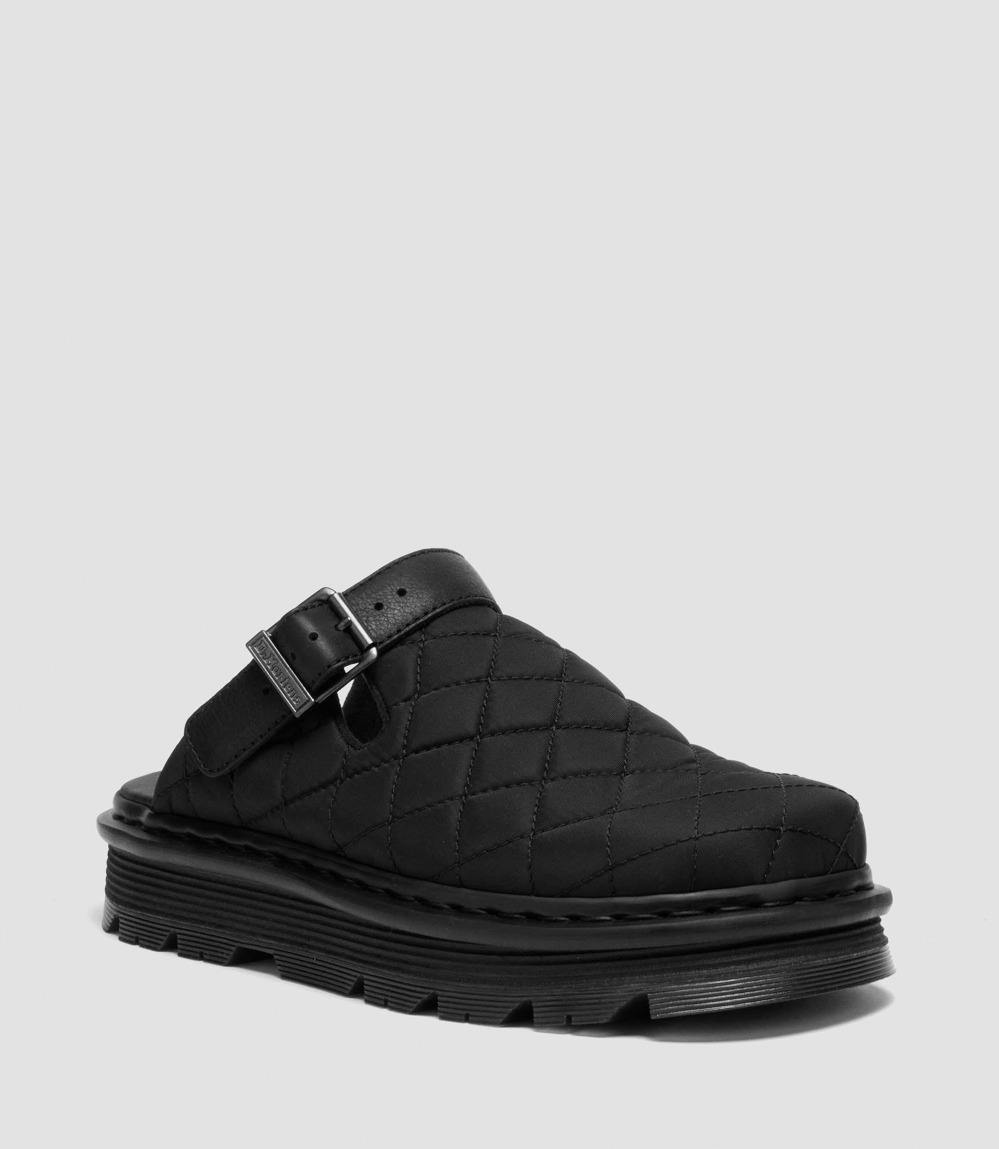 Zebzag Quilted Canvas Platform Mules