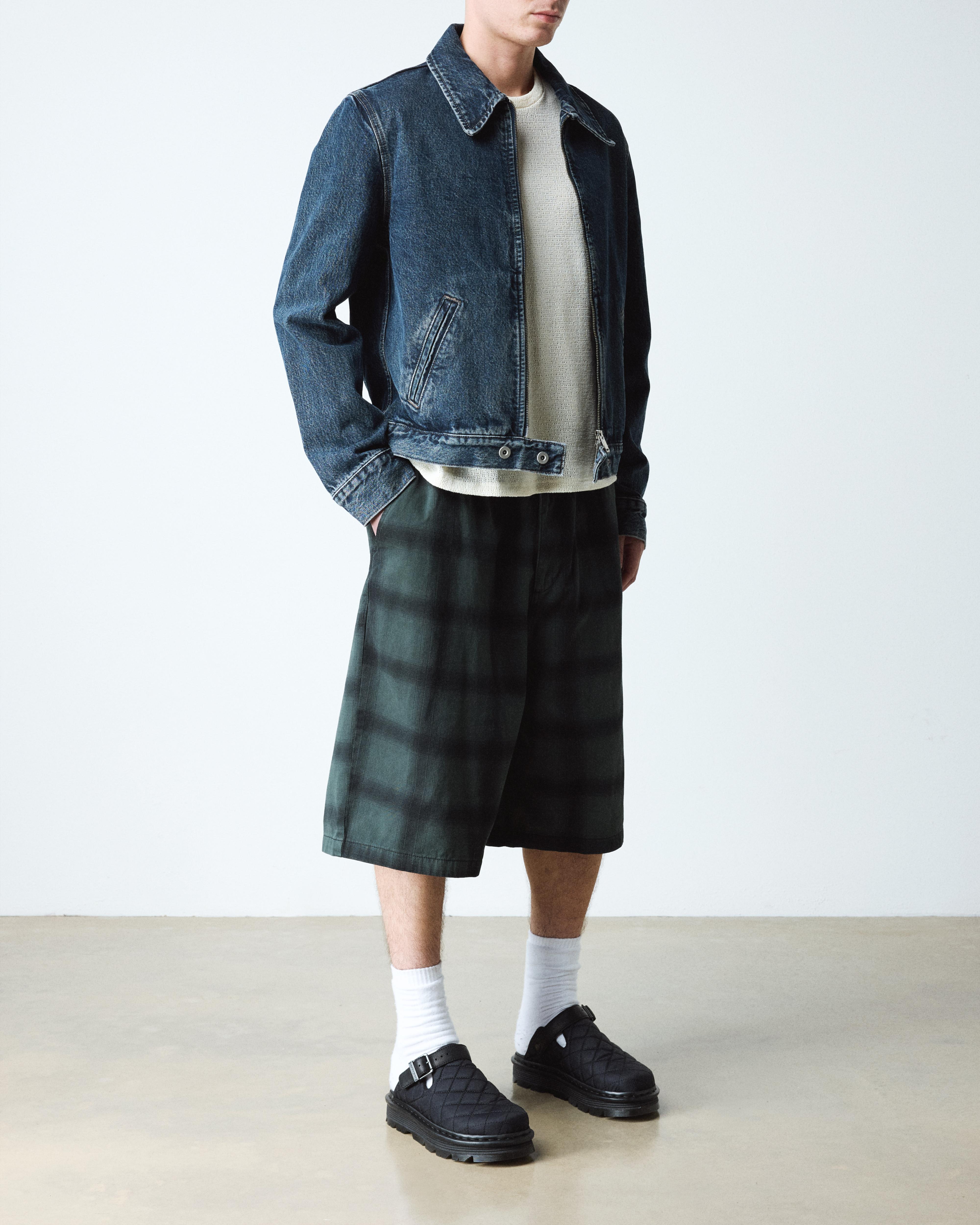 Zebzag Quilted Canvas Platform Mules in Black