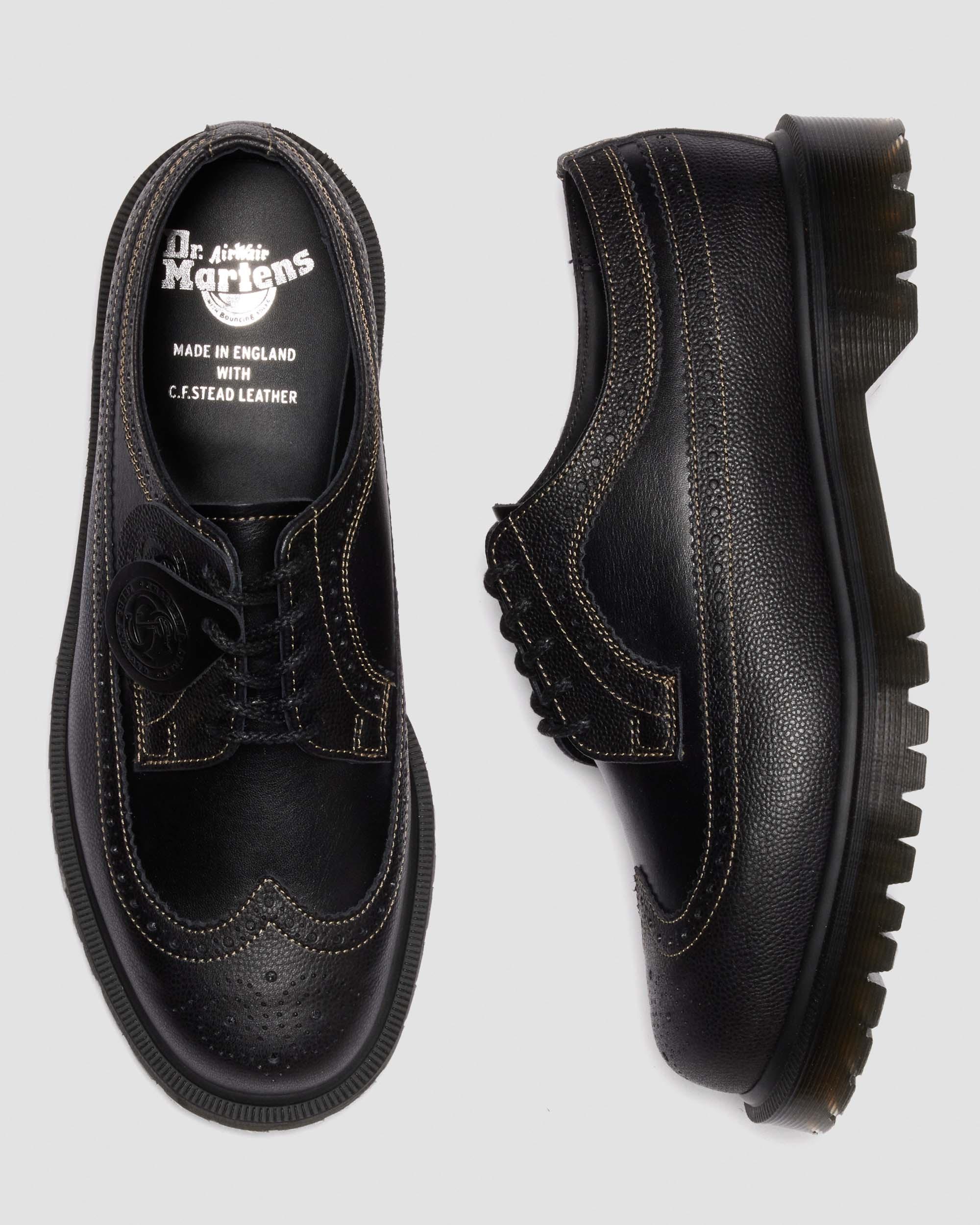 3989 Dual Leather Brogue Shoes in BLACK | Dr. Martens™