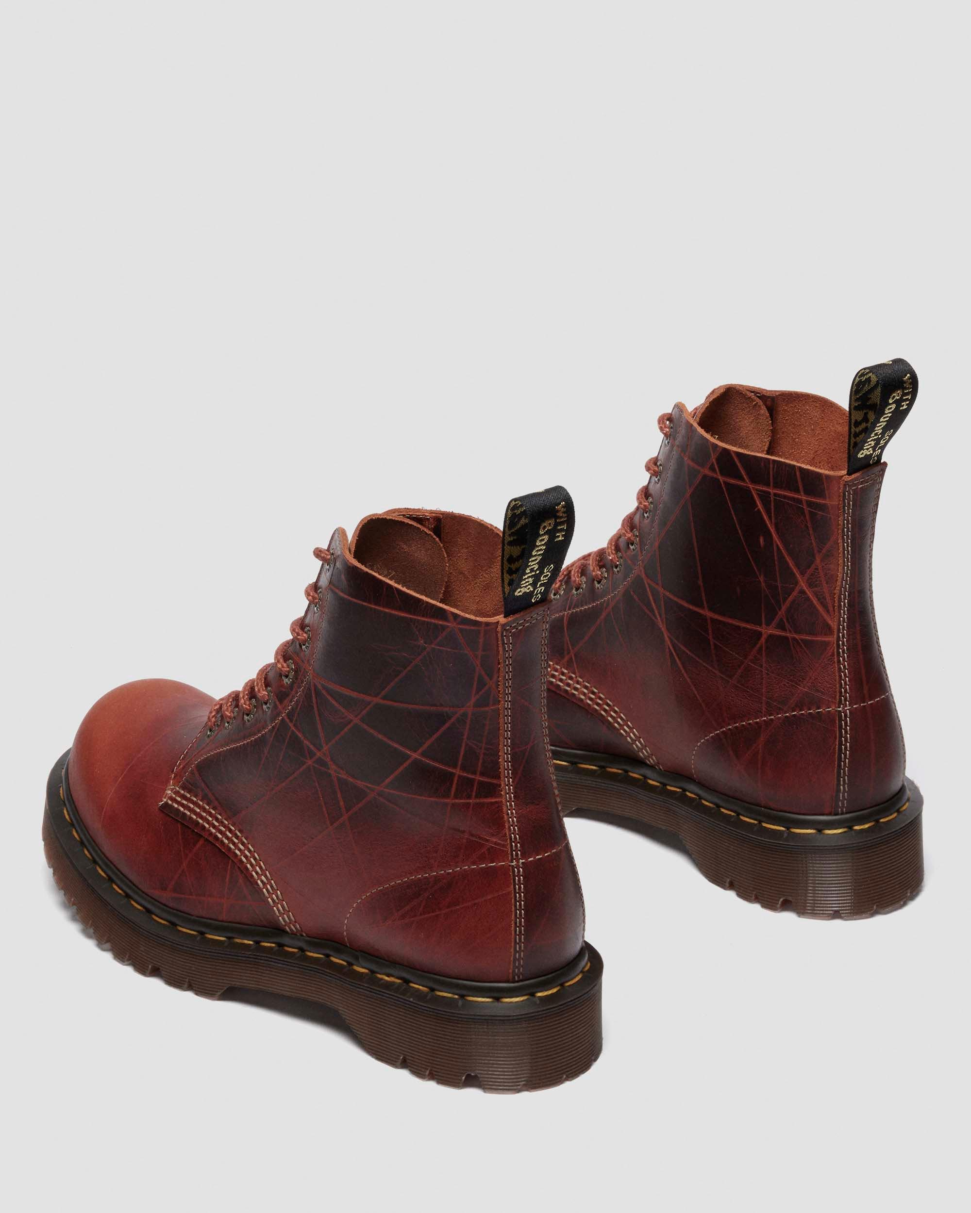 1460 Bex Made In England Leather Bump Toe Boots in CARAMEL BROWN