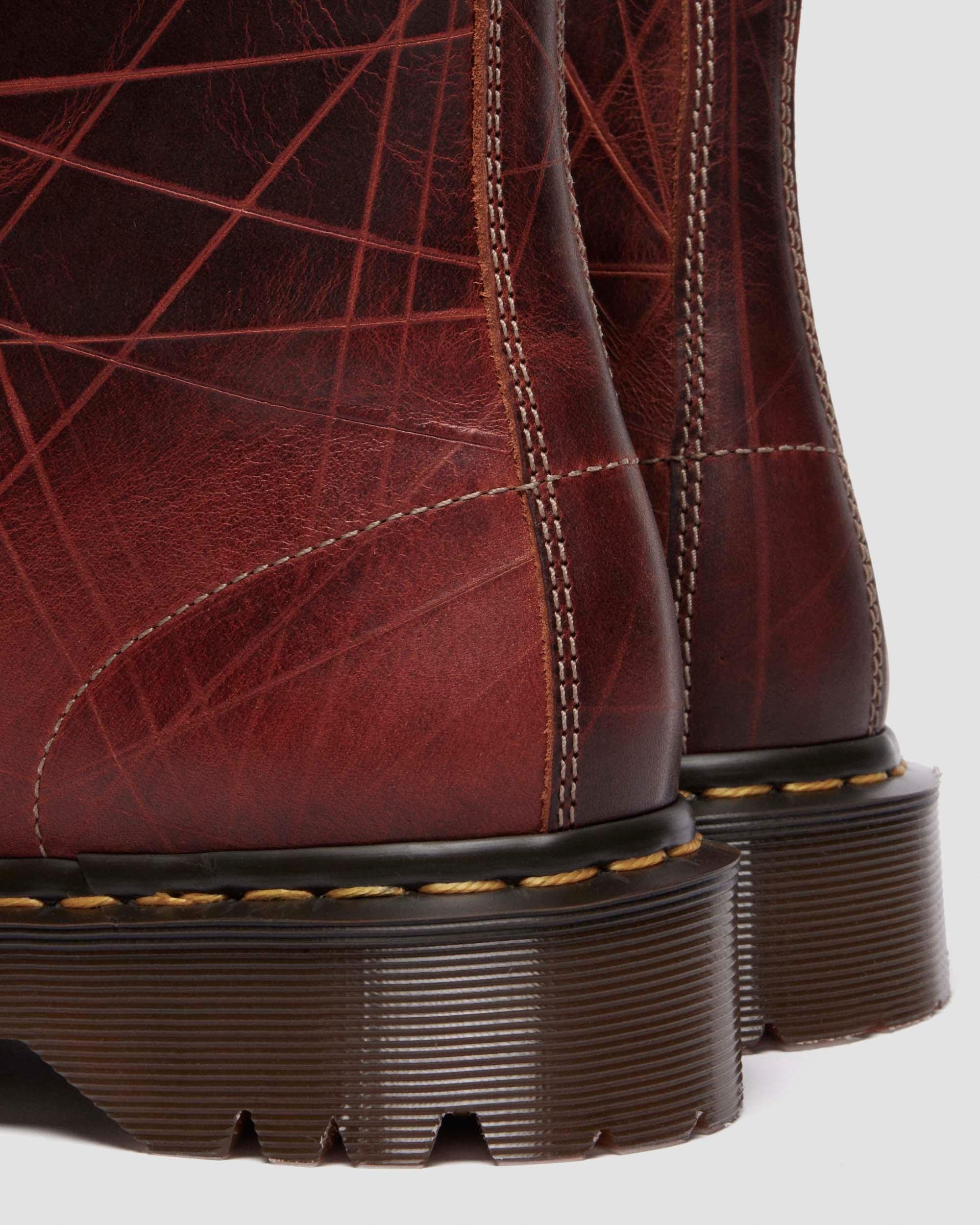 1460 Bex Made In England Leather Bump Toe Boots in CARAMEL BROWN