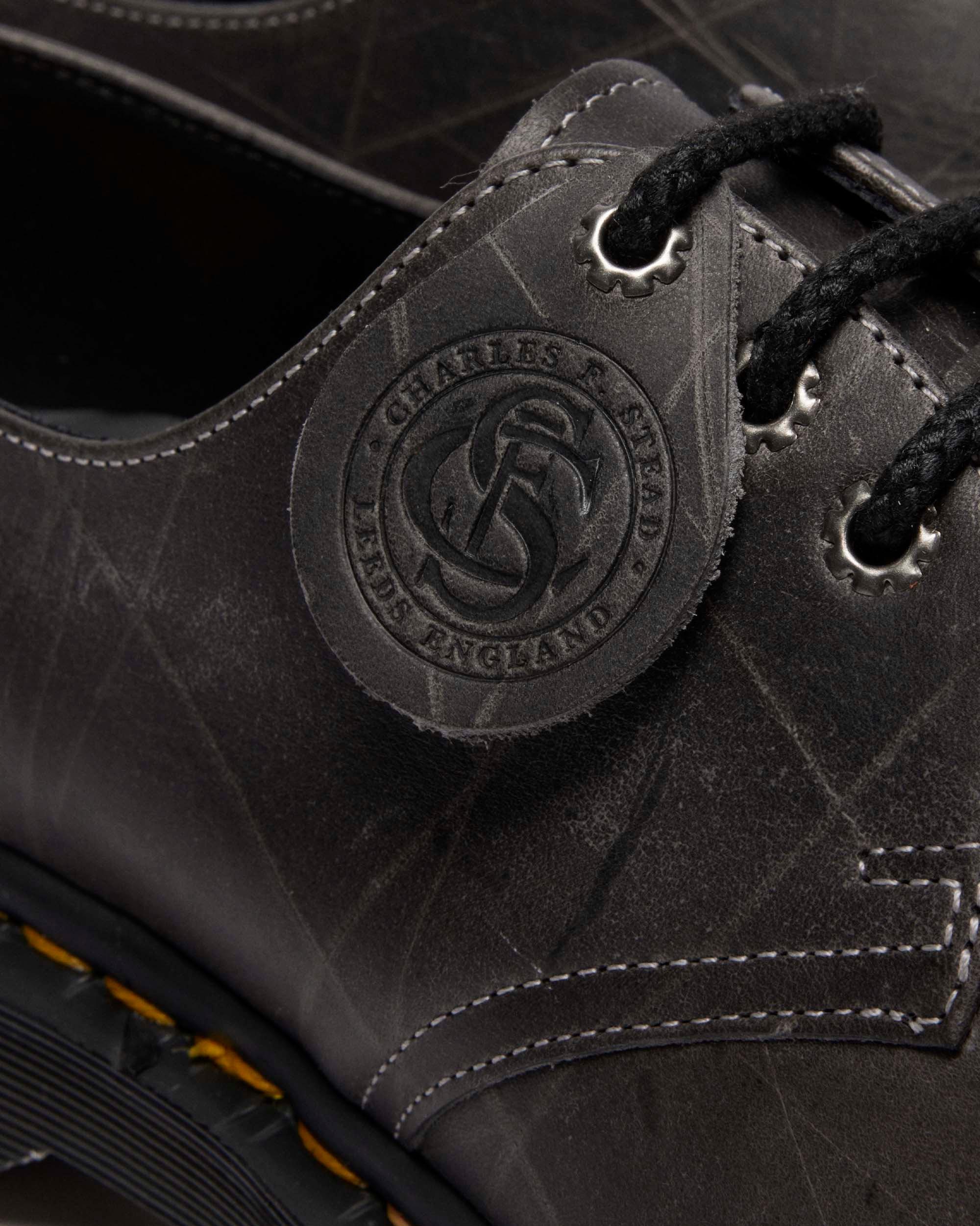 1461 Bex Made In England Natural Grain Bump Toe Shoes in GUNMETAL