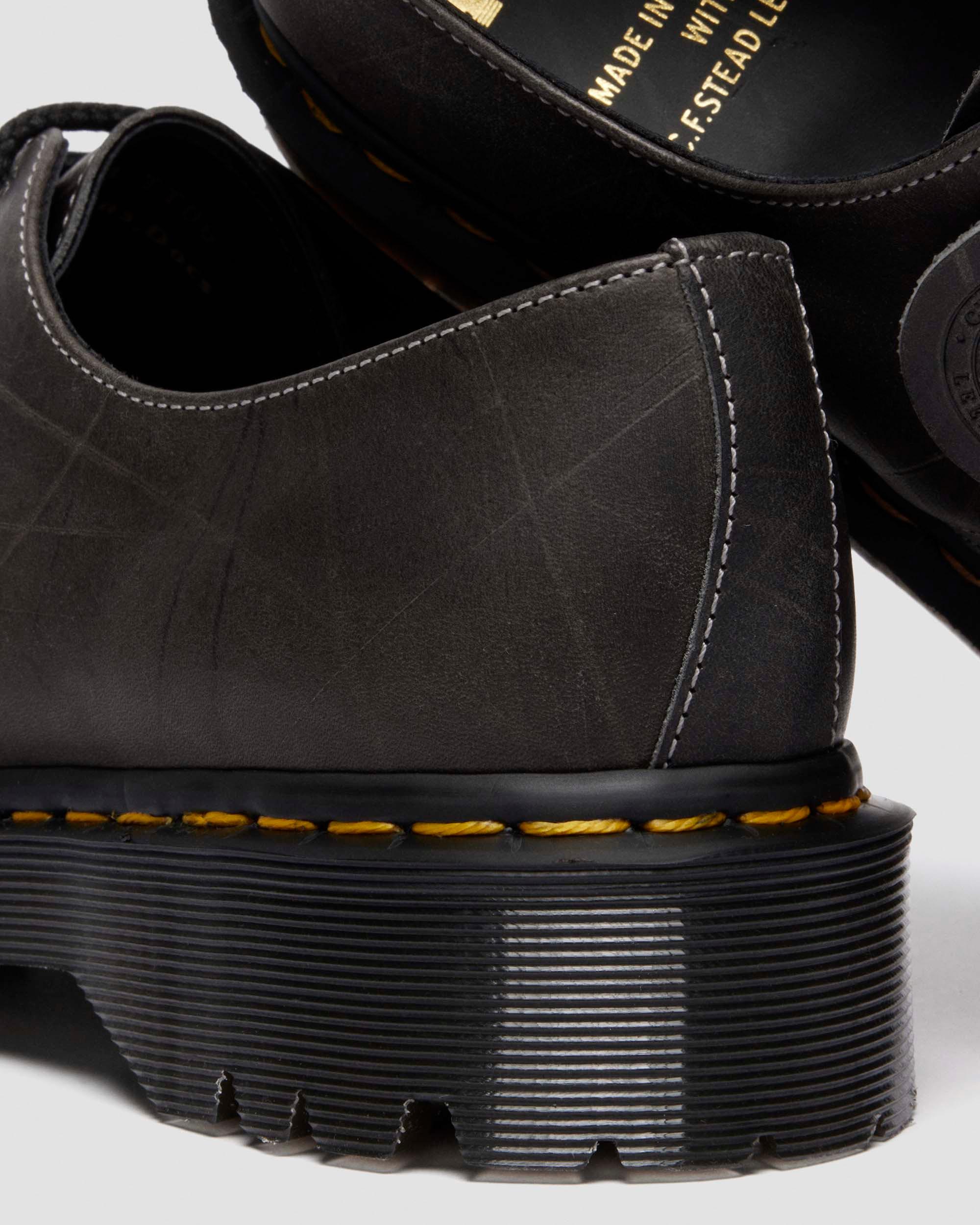 1461 Bex Made In England Natural Grain Bump Toe Shoes in GUNMETAL