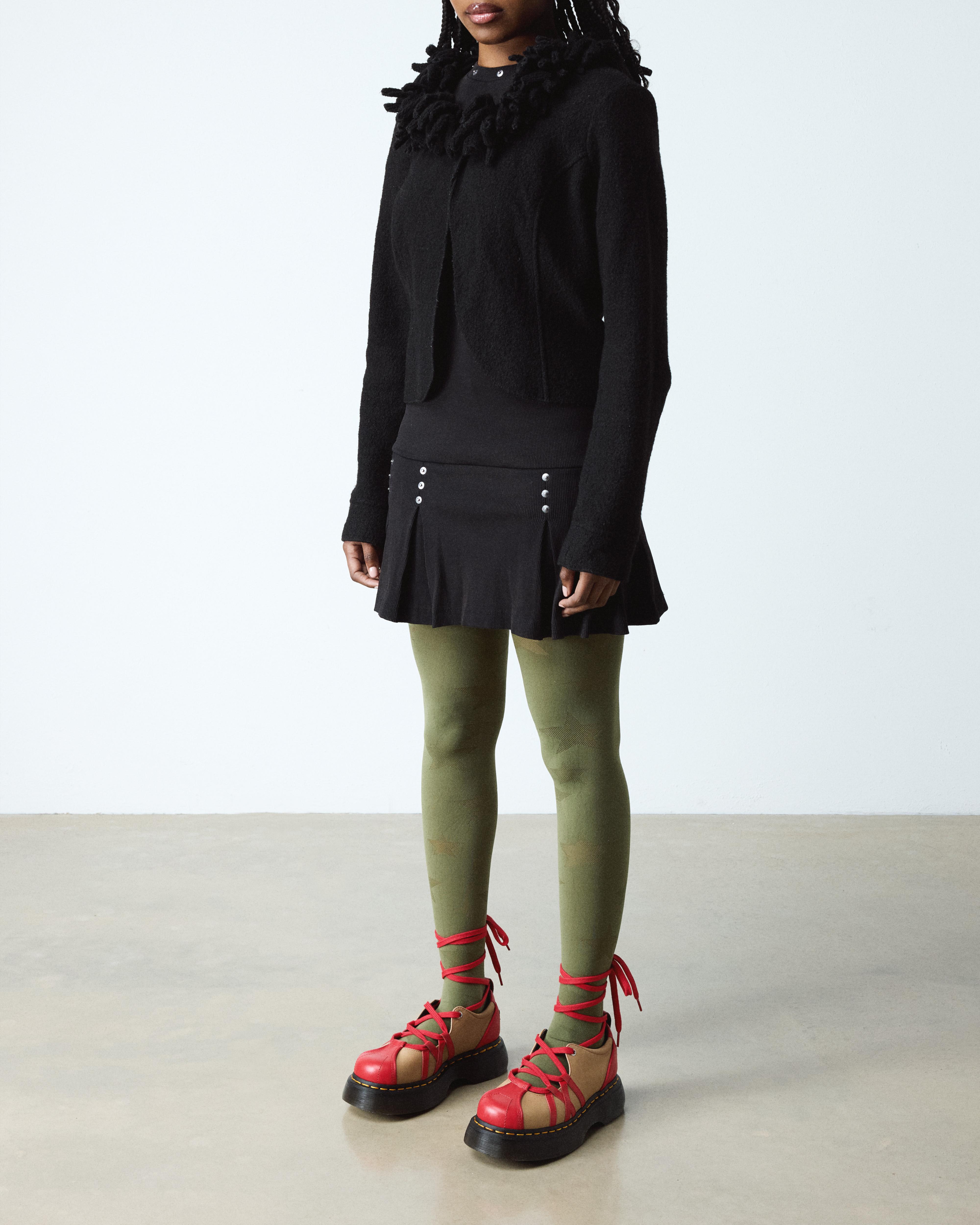 BUZZ BALLERINA LEATHER SHOES in Red