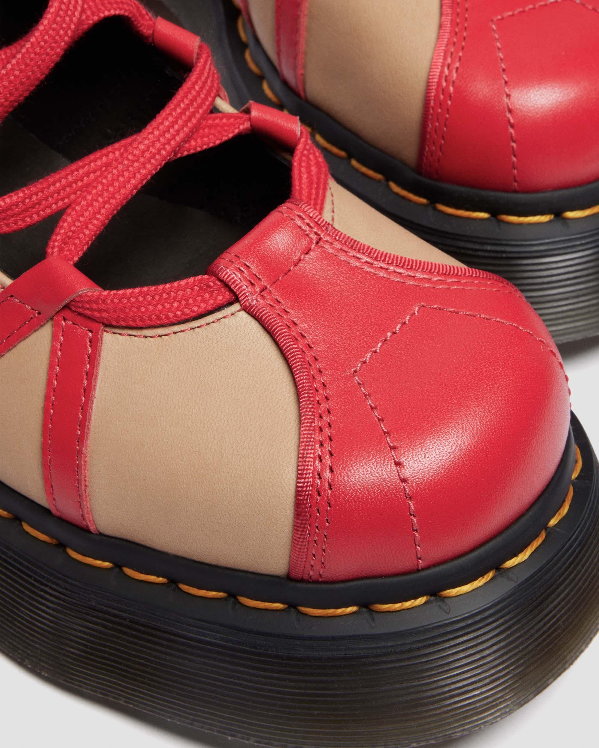 BUZZ BALLERINA LEATHER SHOES in Red