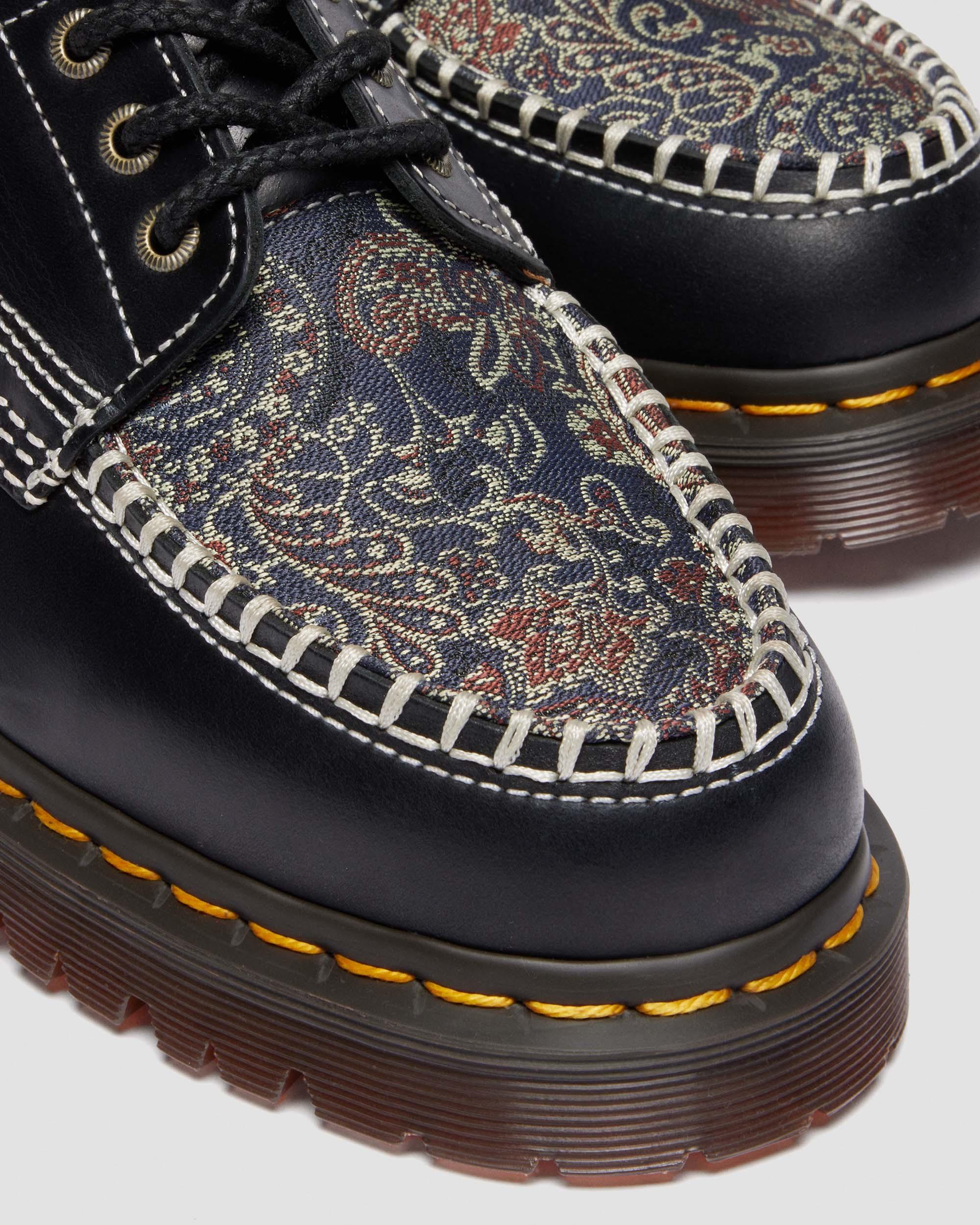 Dr. Martens Moccasin-style Lowell Shoes With Contrast Stitching In Multi