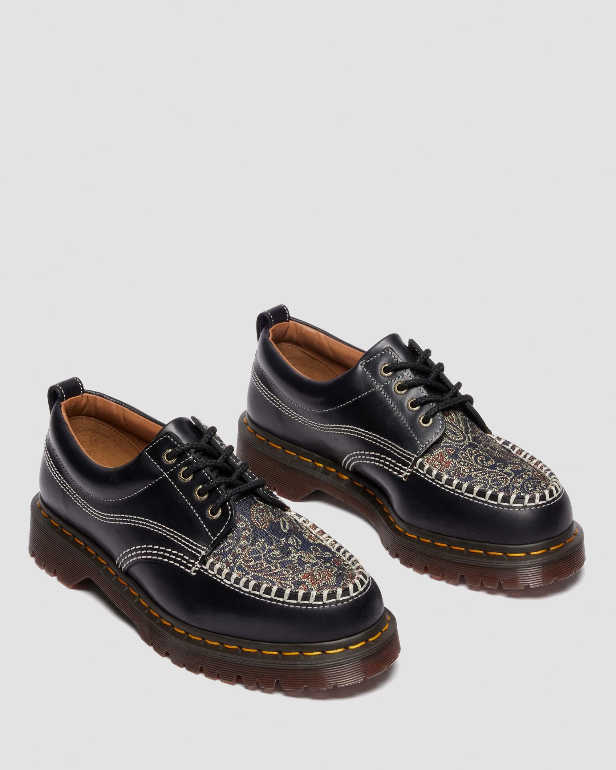 Dr. Martens Moccasin-style Lowell Shoes With Contrast Stitching In Multi
