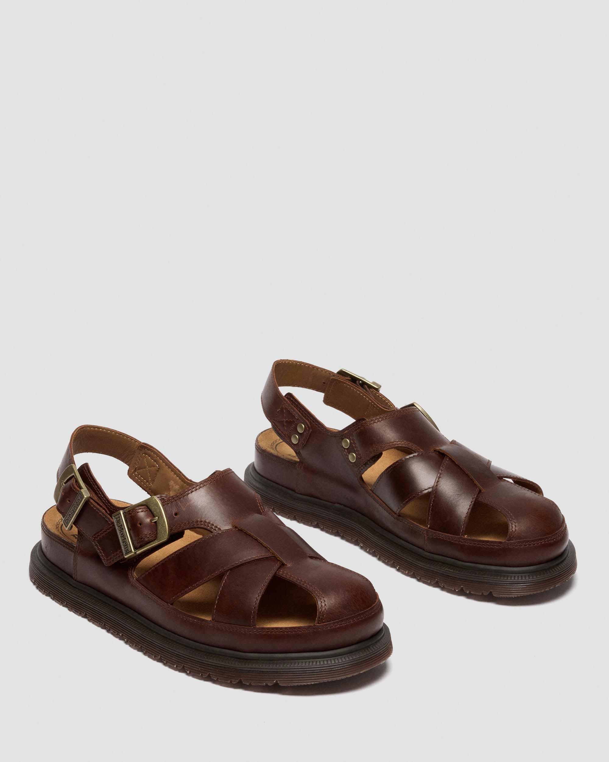 San Fisherman-sandaler i læder in Butterscotch