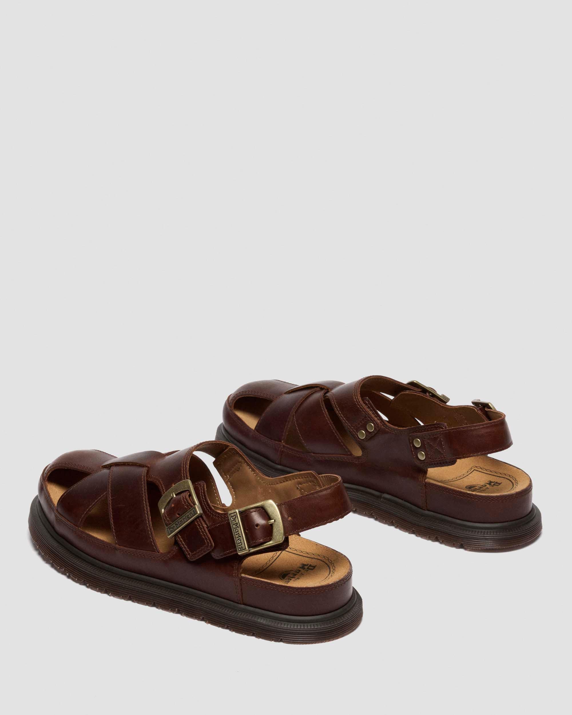 San Fisherman-sandaler i læder in Butterscotch