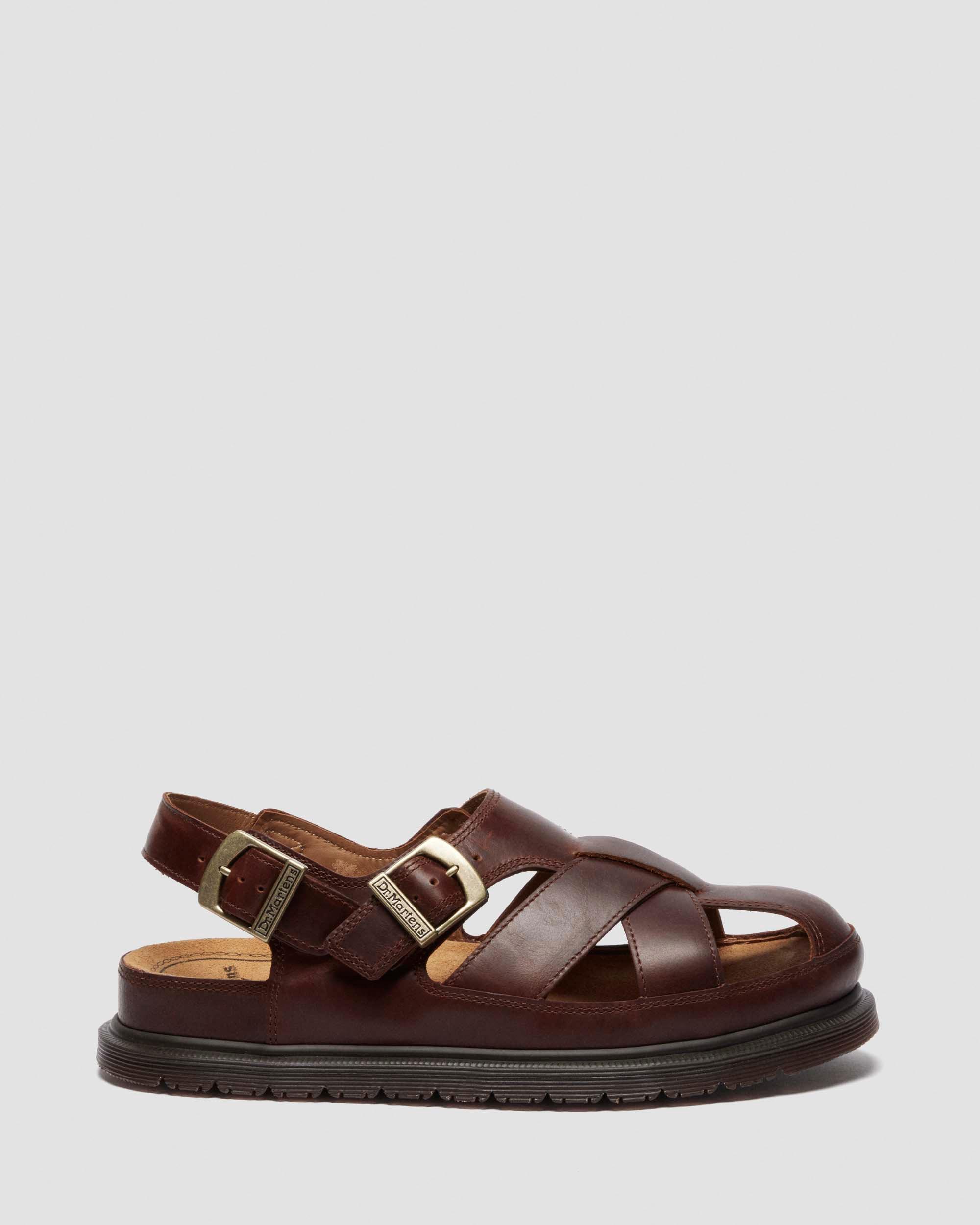 San Fisherman-sandaler i læder in Butterscotch