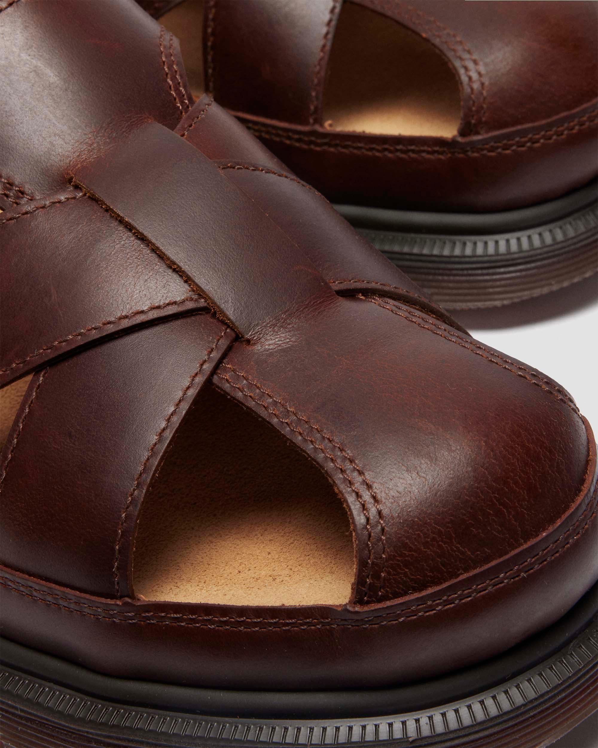 San Fisherman-sandaler i læder in Butterscotch