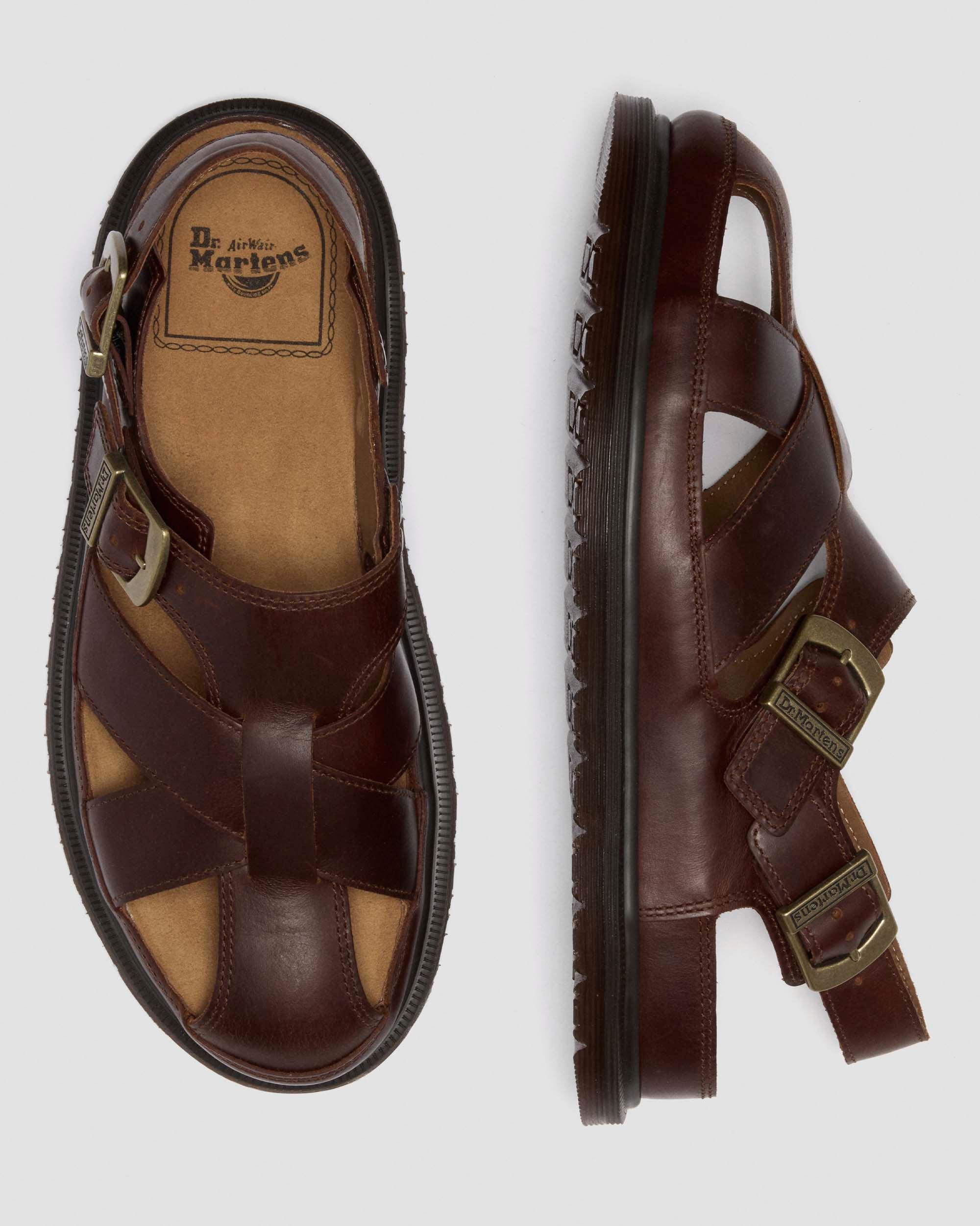 San Fisherman-sandaler i læder in Butterscotch