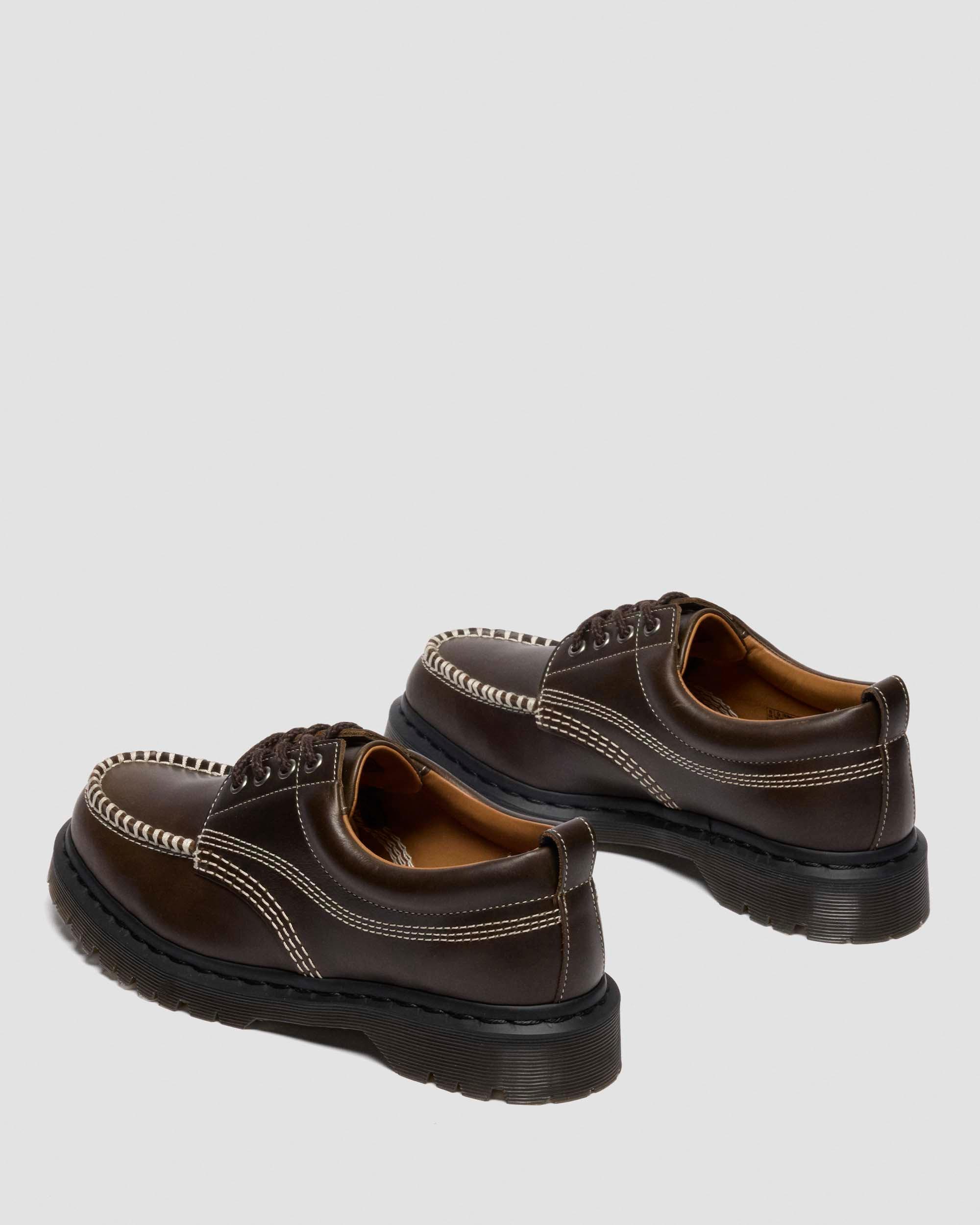 LOWELL LEATHER MOC TOE SHOES in Dms Olive | Dr. Martens