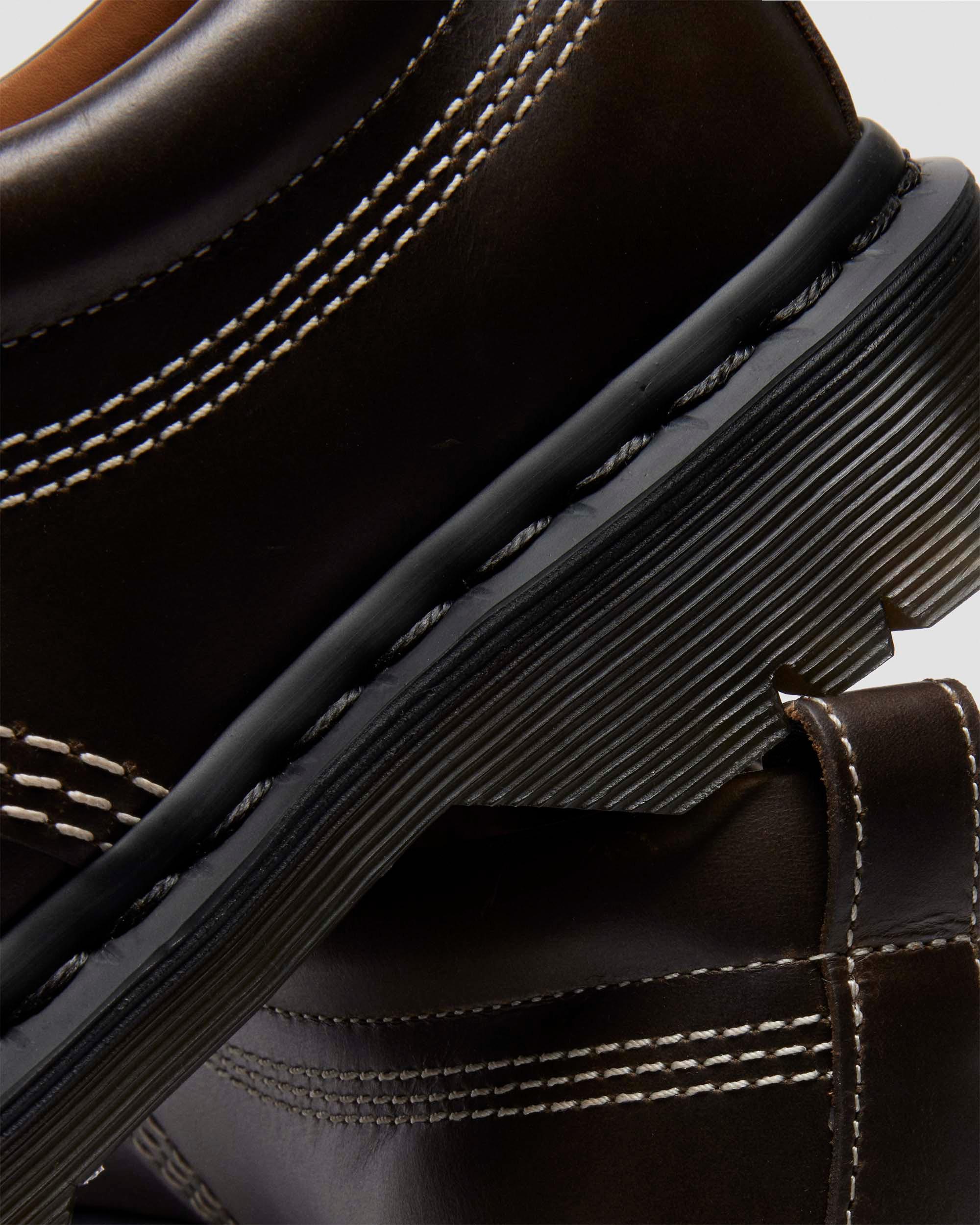 LOWELL LEATHER MOC TOE SHOES in DMS OLIVE