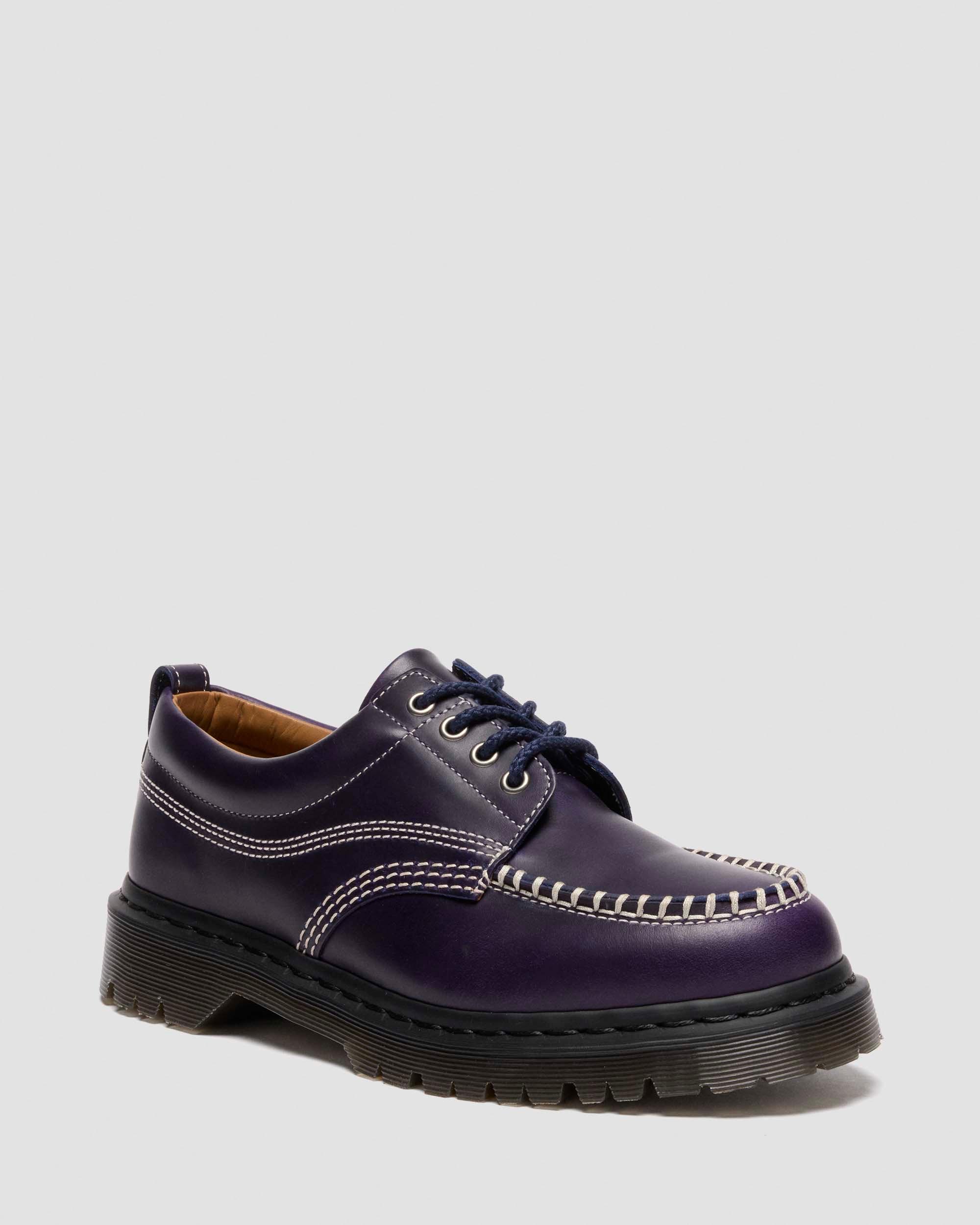 LOWELL LEATHER MOC TOE SHOES in MIDNIGHT BLUE | Dr. Martens™