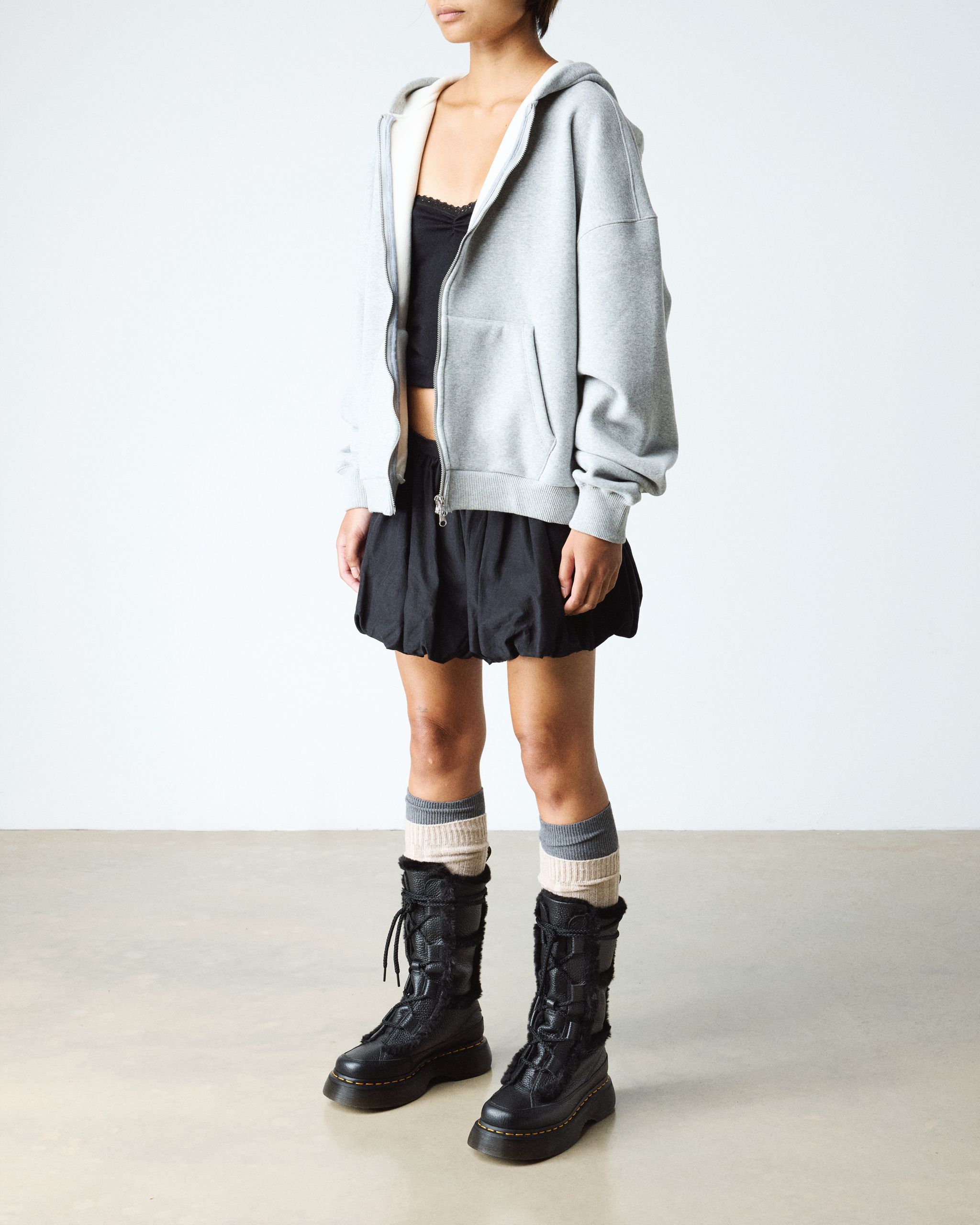 Buzz Lace Up Faux Fur Lined Milled Nappa Leather-maiharit product image