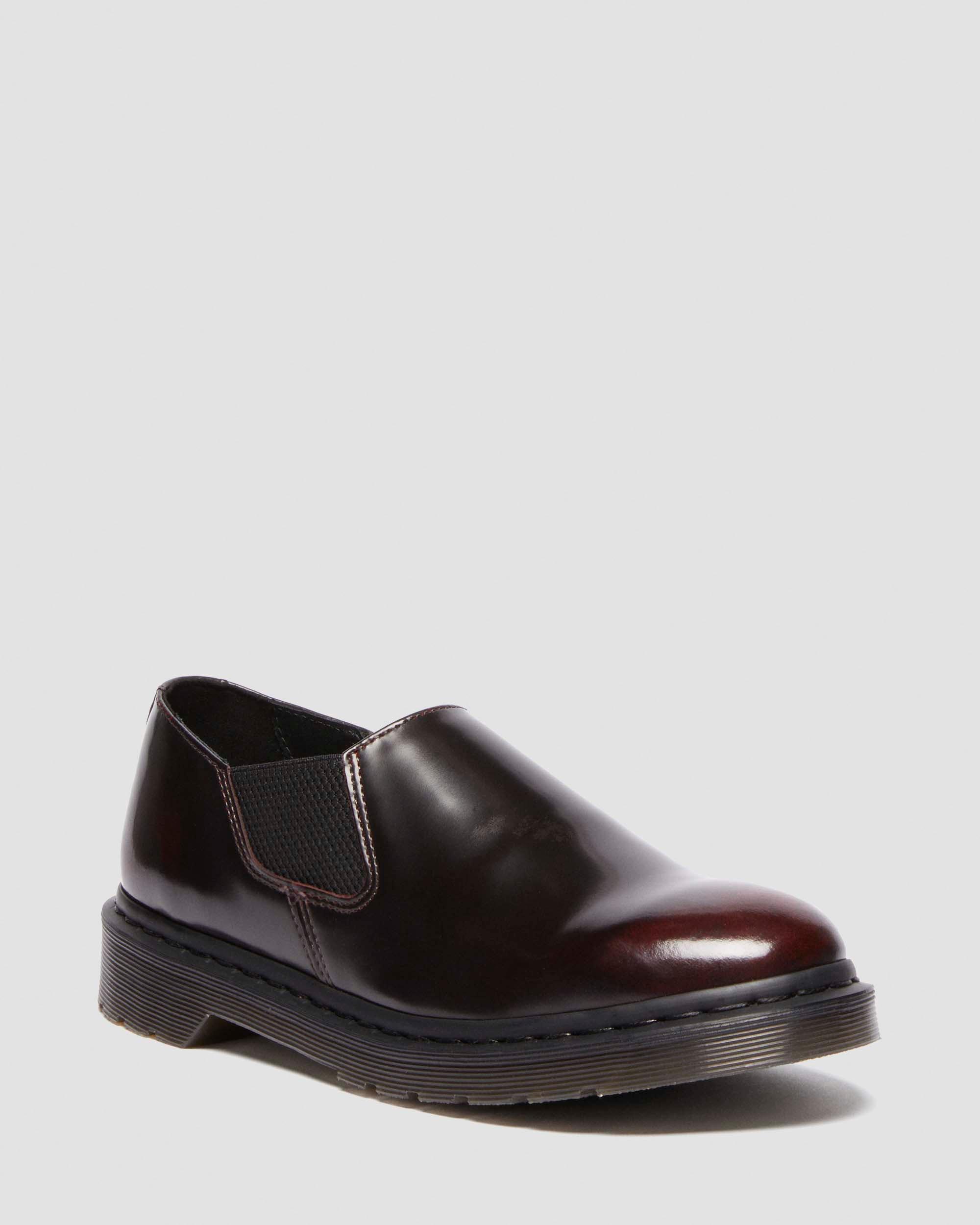 Louis Arcadia leather slip-on shoes in CHERRY RED | Dr. Martens™