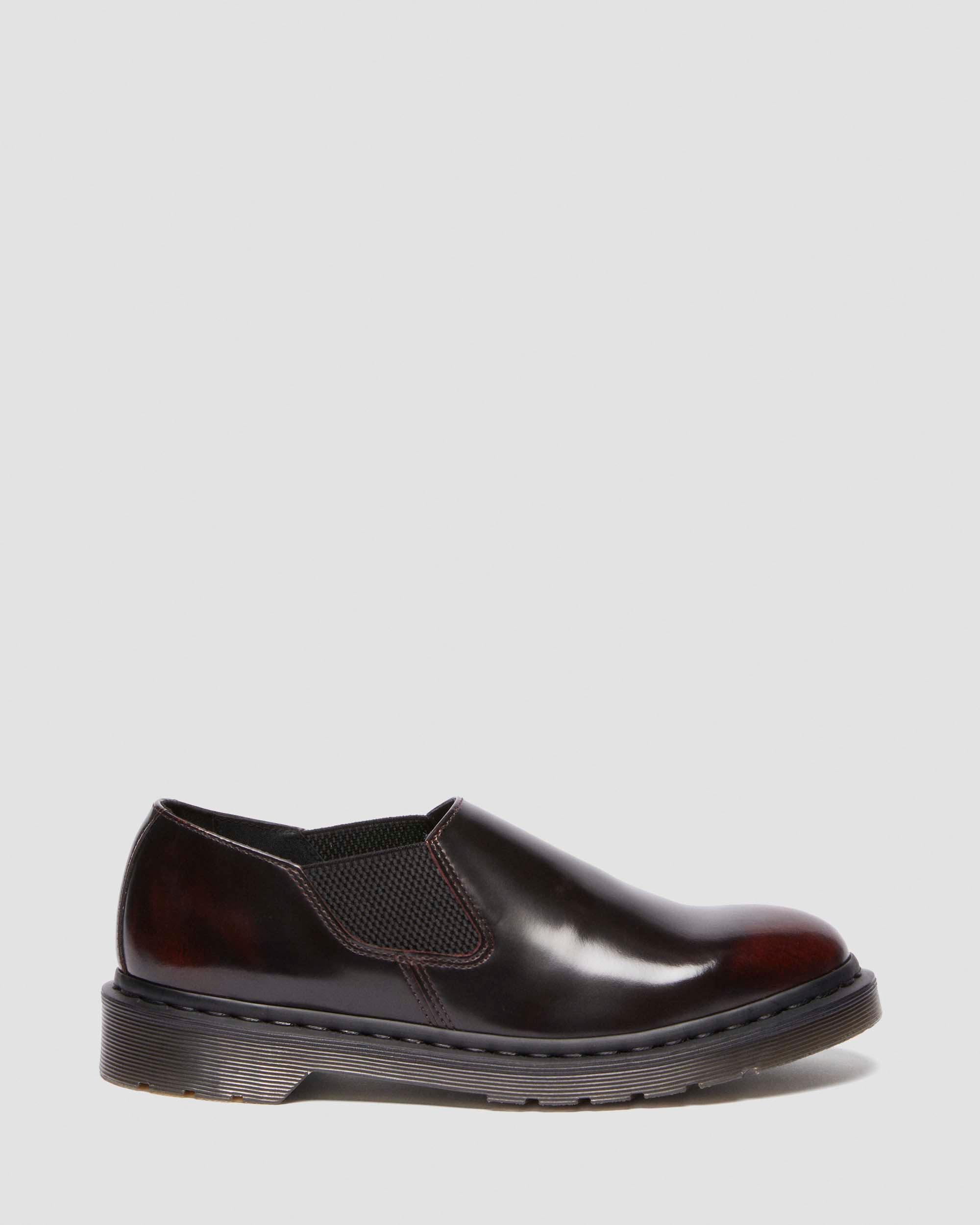 Louis Arcadia leather slip-on shoes in CHERRY RED | Dr. Martens™