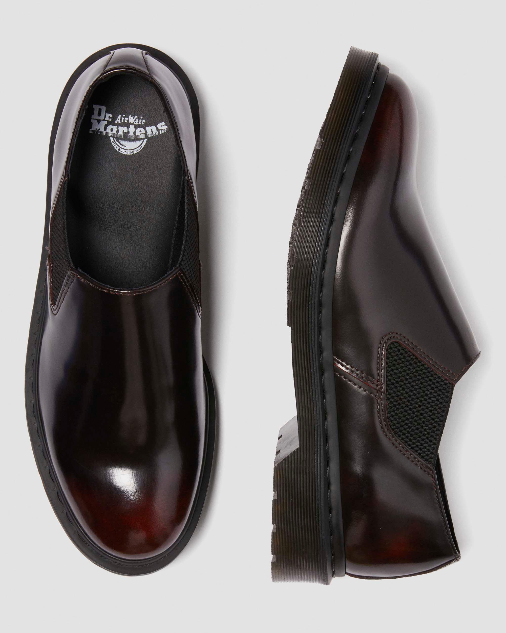 Louis Arcadia leather slip-on shoes in CHERRY RED | Dr. Martens™