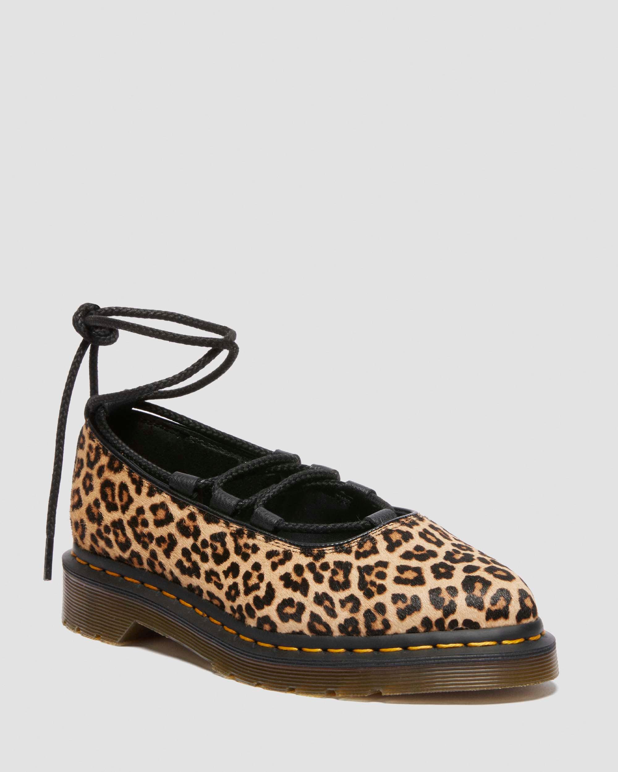 Elphie II leopard ballet flats in Light Tan