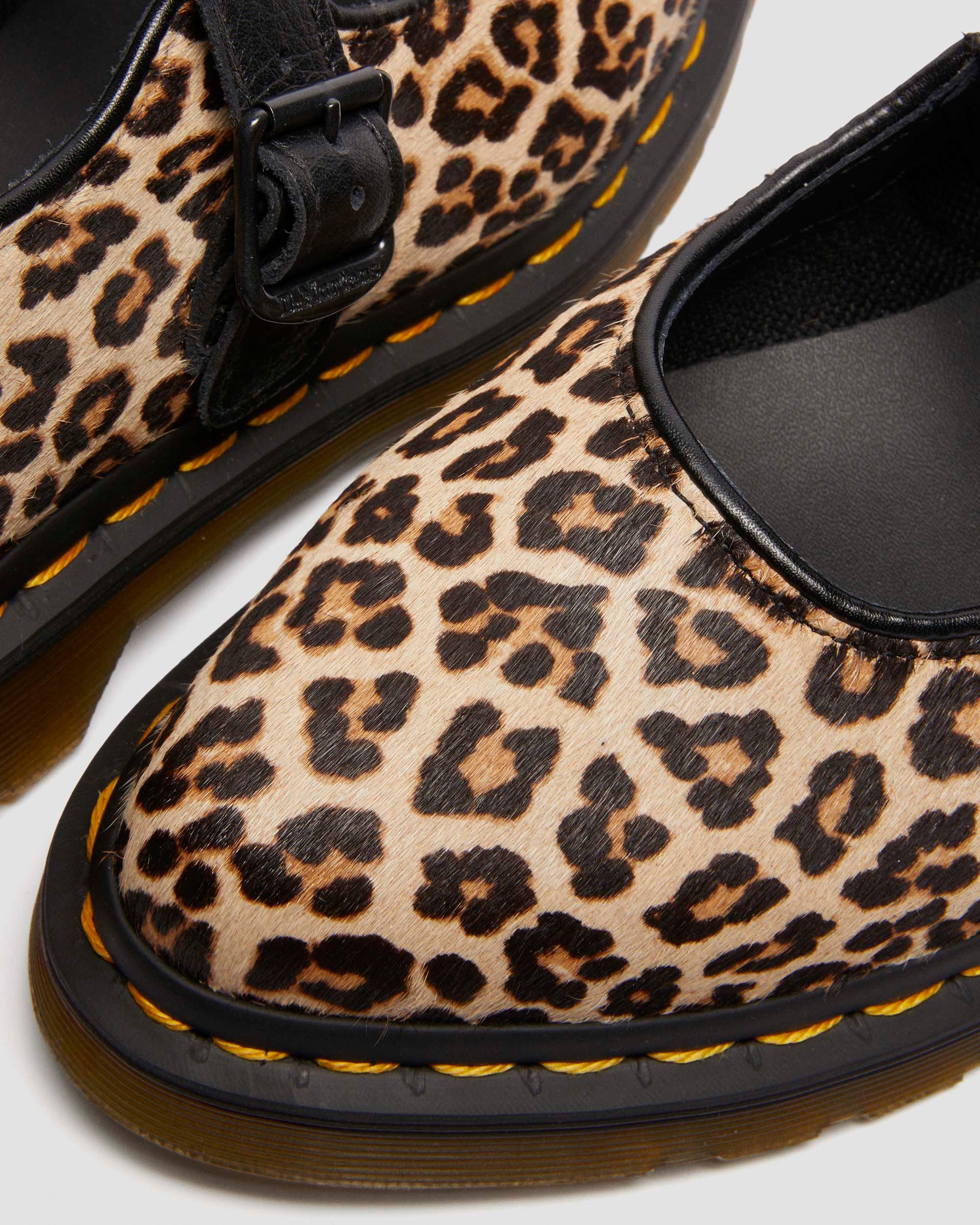 Elphie leopard Mary Jane shoes in Light Tan
