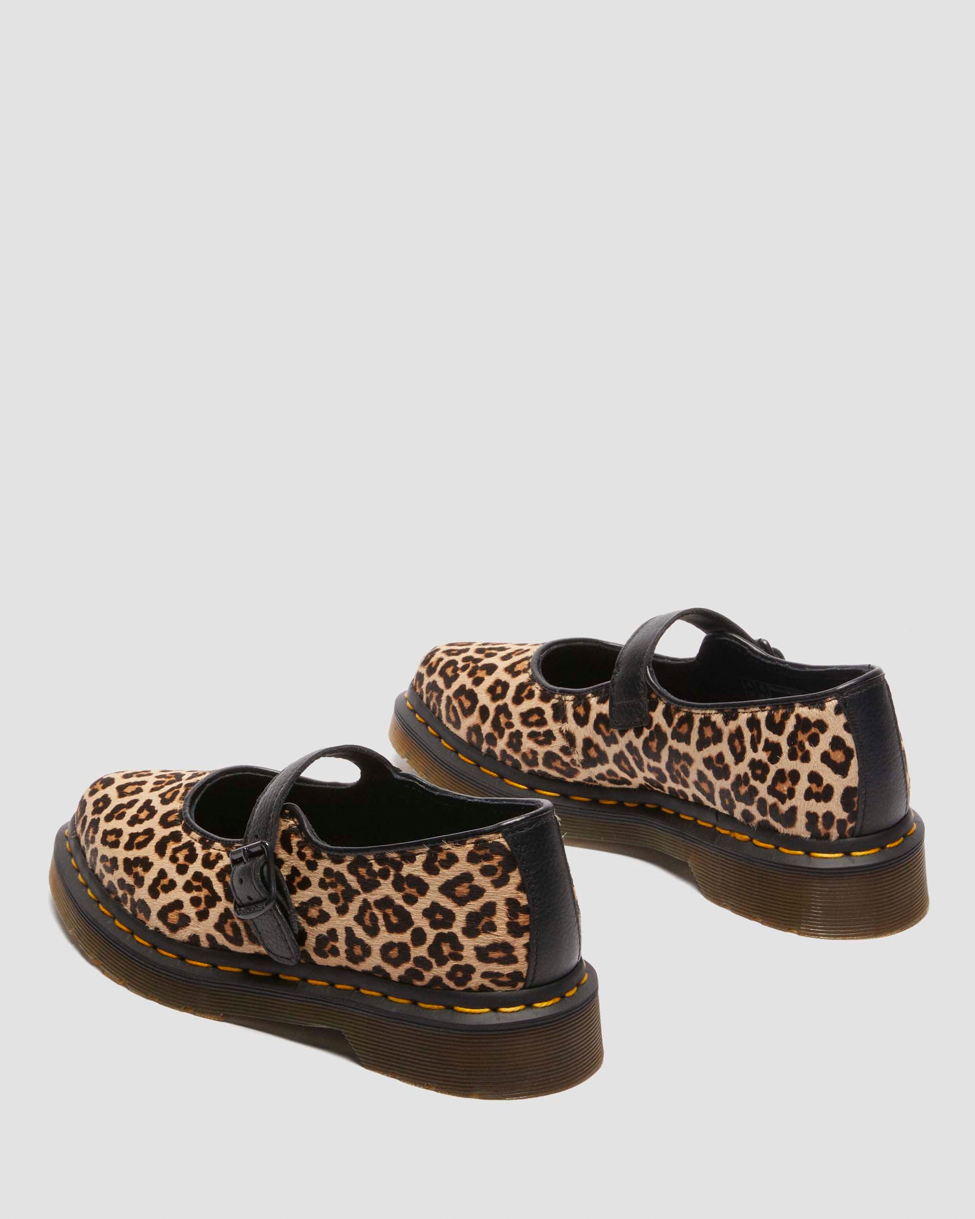 Elphie leopard Mary Jane shoes in Light Tan