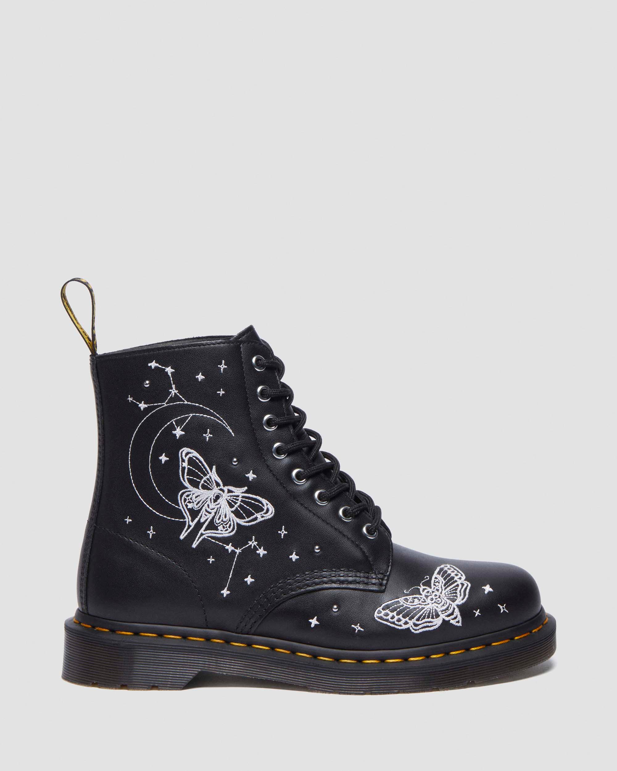 BOTAS 1460 CELESTIAL MOTH BORDADAS DE PIEL