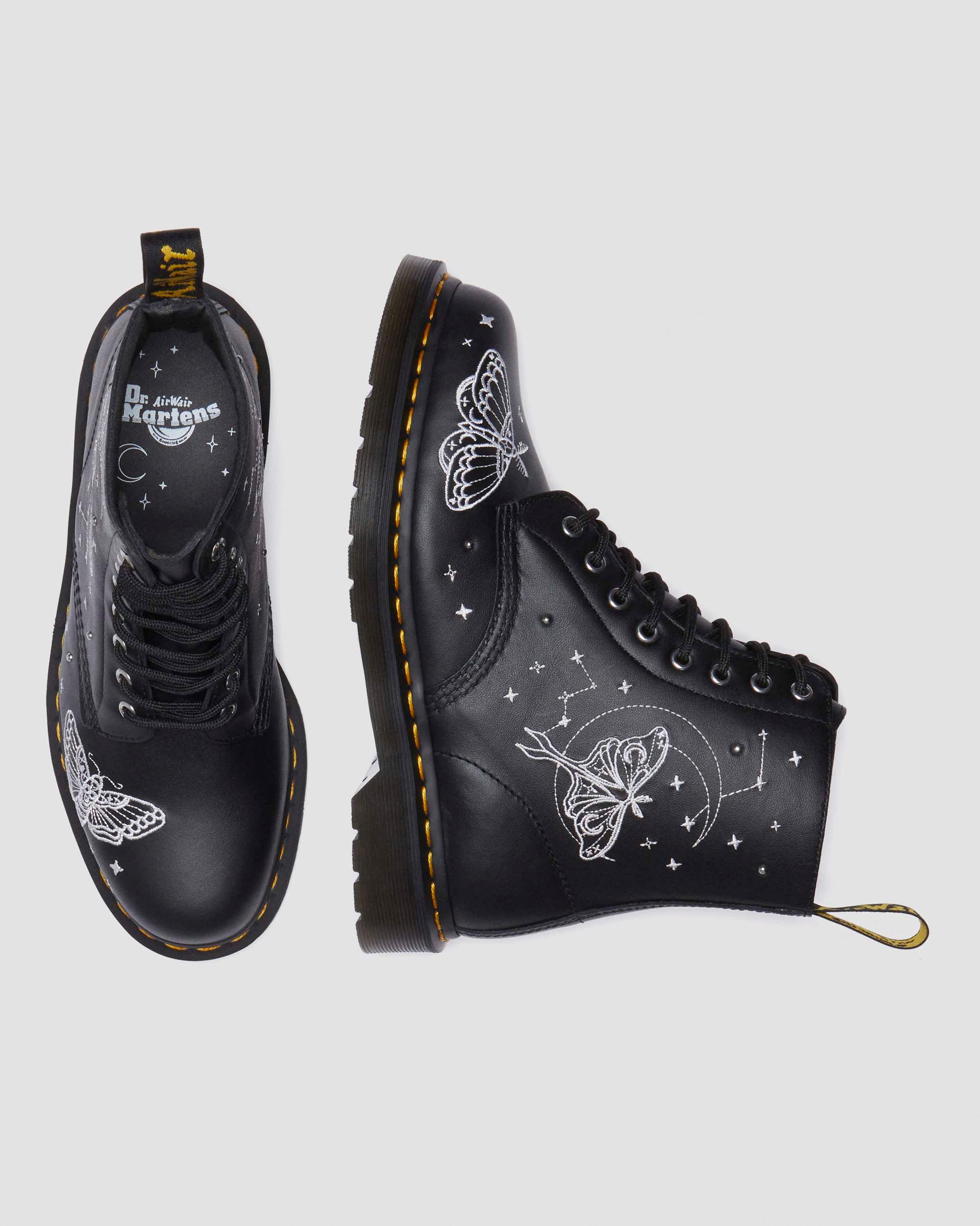 BOTAS 1460 CELESTIAL MOTH BORDADAS DE PIEL