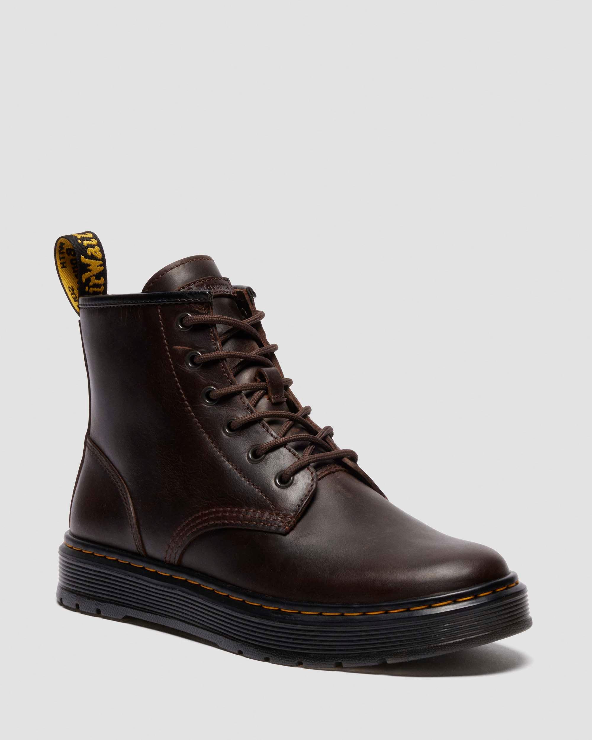 Brookline Crazy Horse Leder Chukka Stiefel in Dunkelbraun