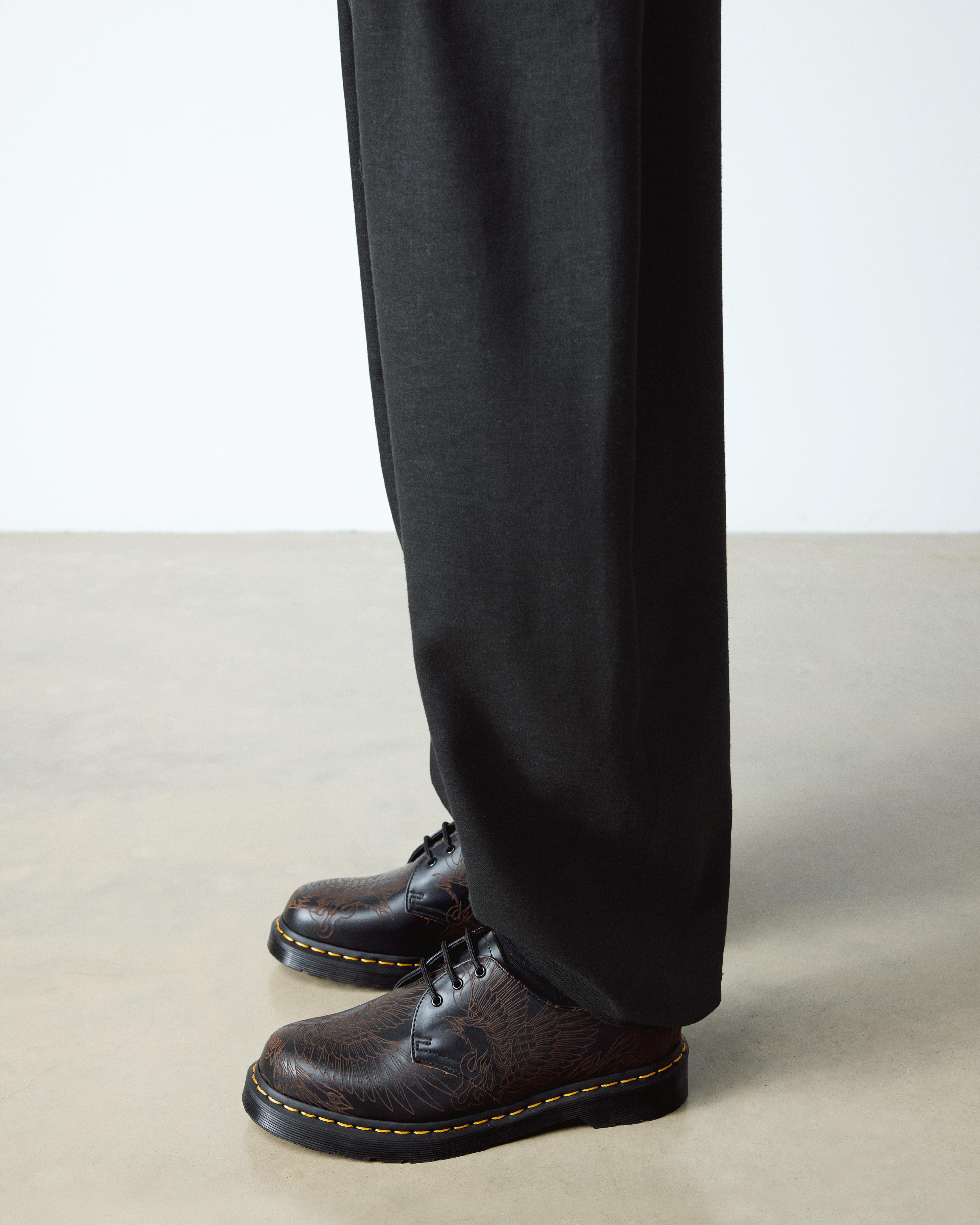 1461 PHOENIX VINTAGE SMOOTH LEATHER SHOES in Black