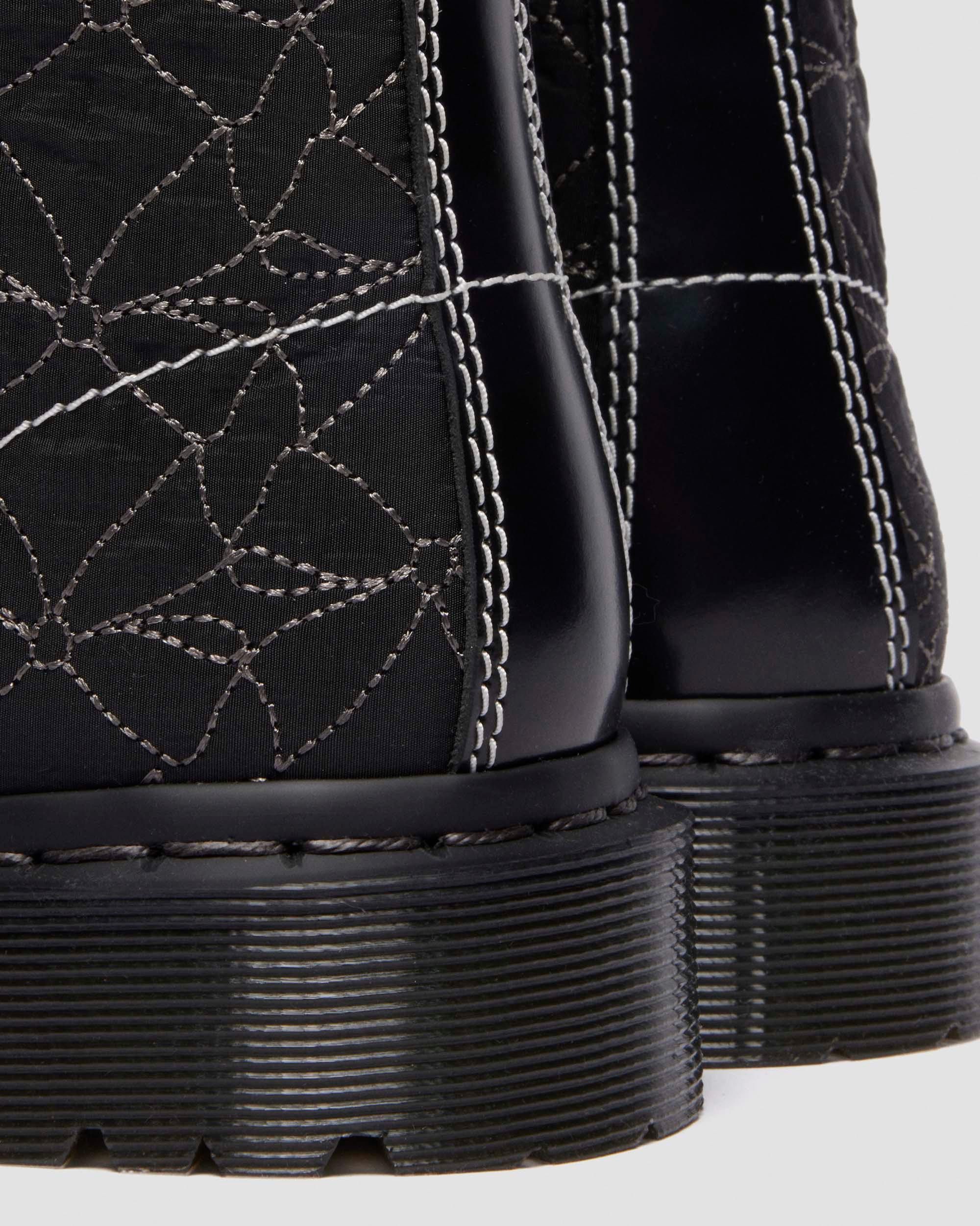 1460 Frill Leren Veterlaarzen in Zwart