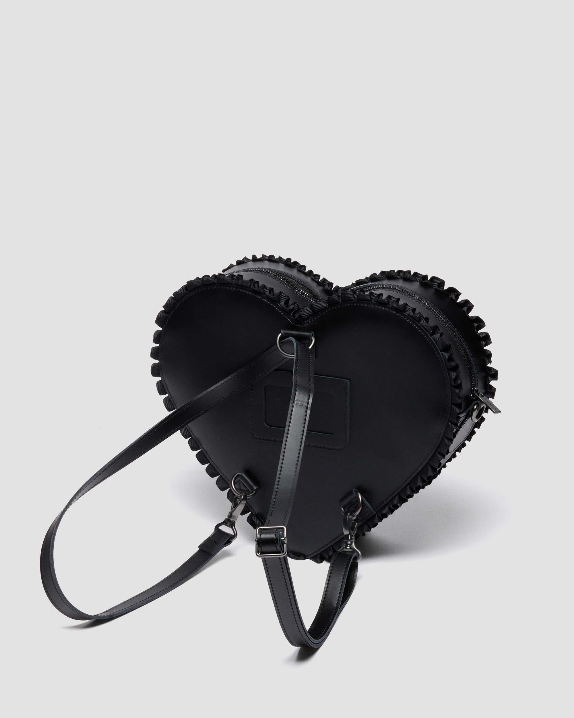 Hjärtformad ryggsäck med quiltad vaddering in Svart